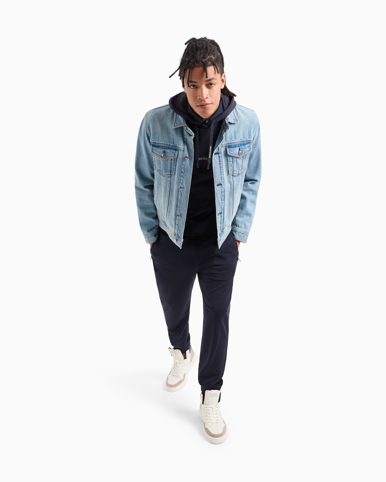 Polo shirt in Milan/New York jersey Slide 1