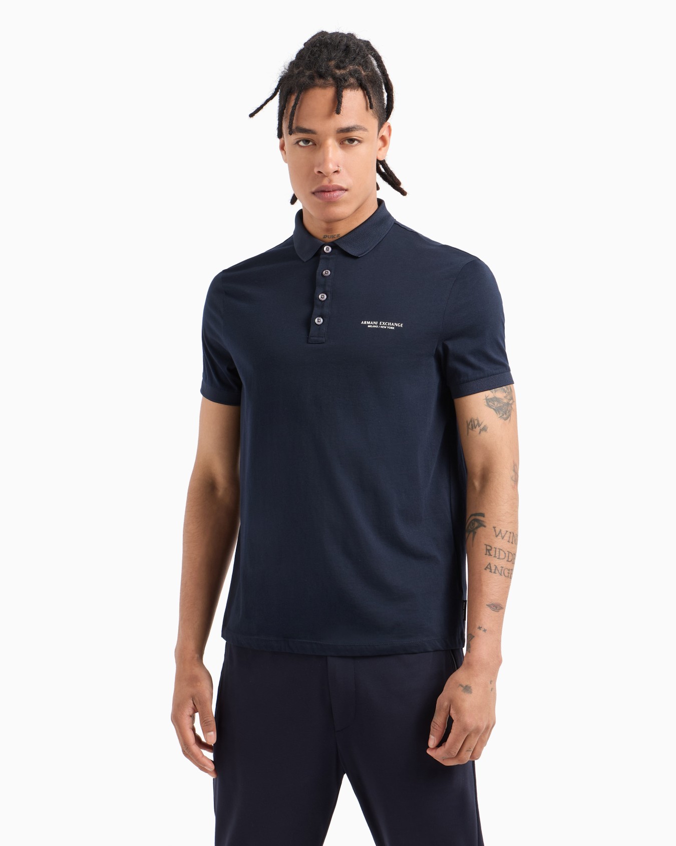 Polo shirt in Milan/New York jersey Slide 3