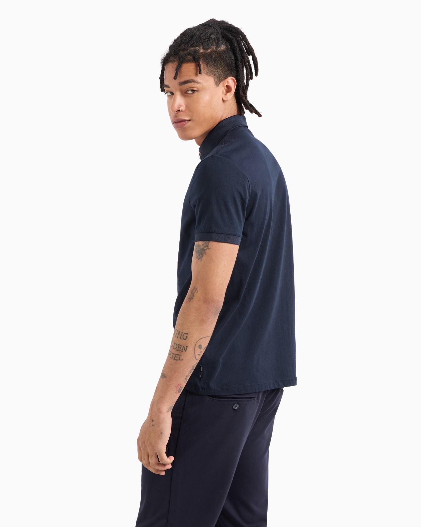 Polo shirt in Milan/New York jersey Slide 2