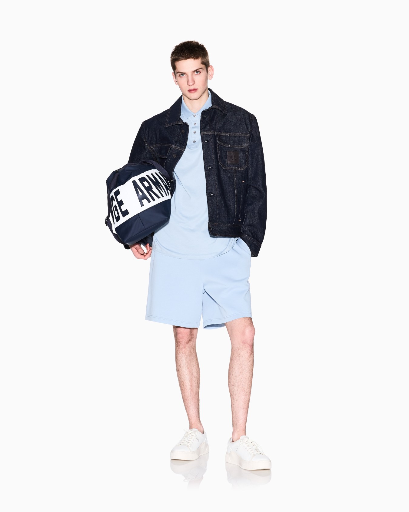 Polo shirt in Milan/New York jersey Slide 1