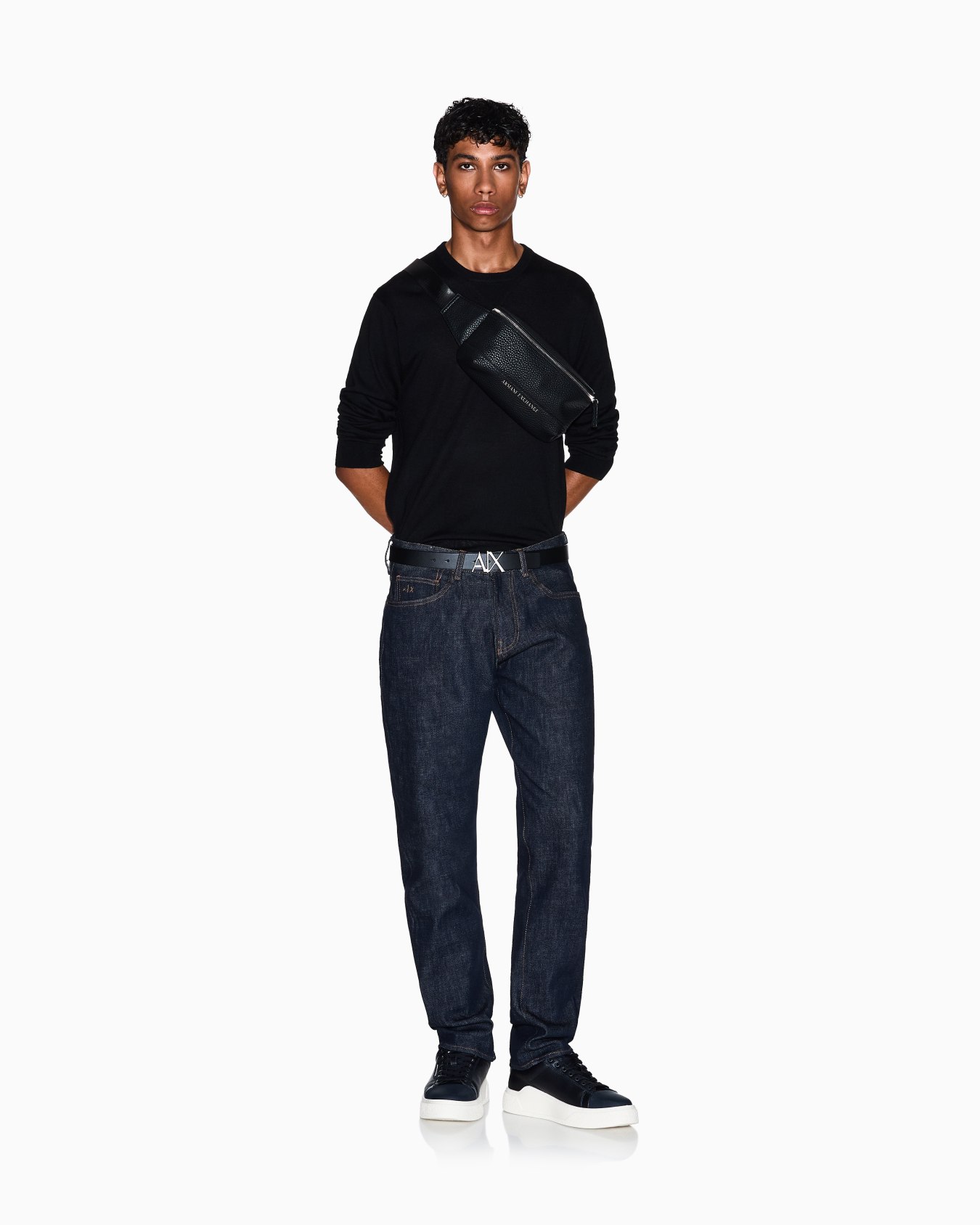 Crewneck sweater in virgin wool Slide 1
