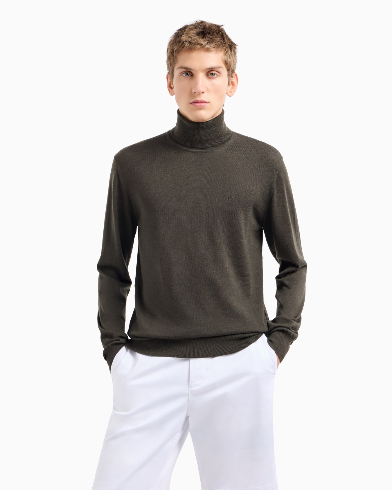 Pull col roulé en laine vierge Diapositive 1