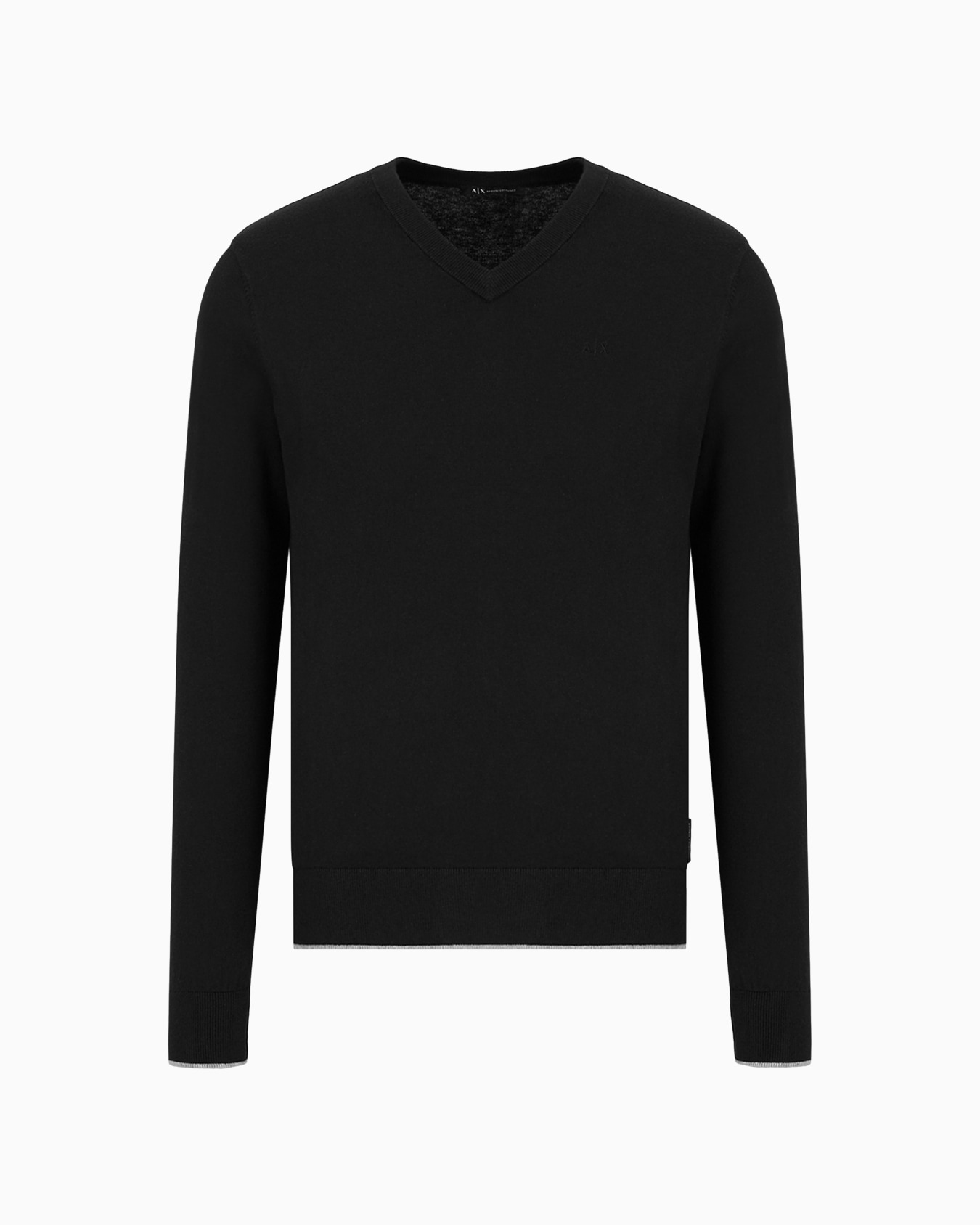 Maglione con scollo a V in cotone  Slide 0