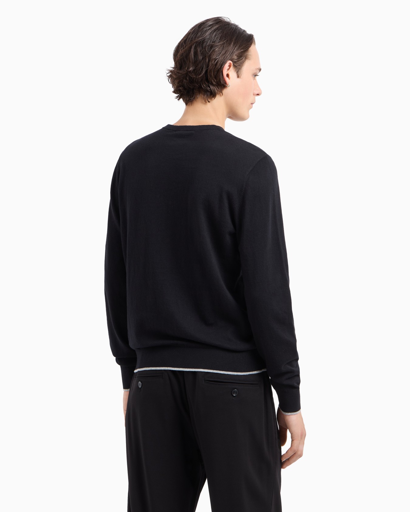 Maglione con scollo a V in cotone  Slide 2