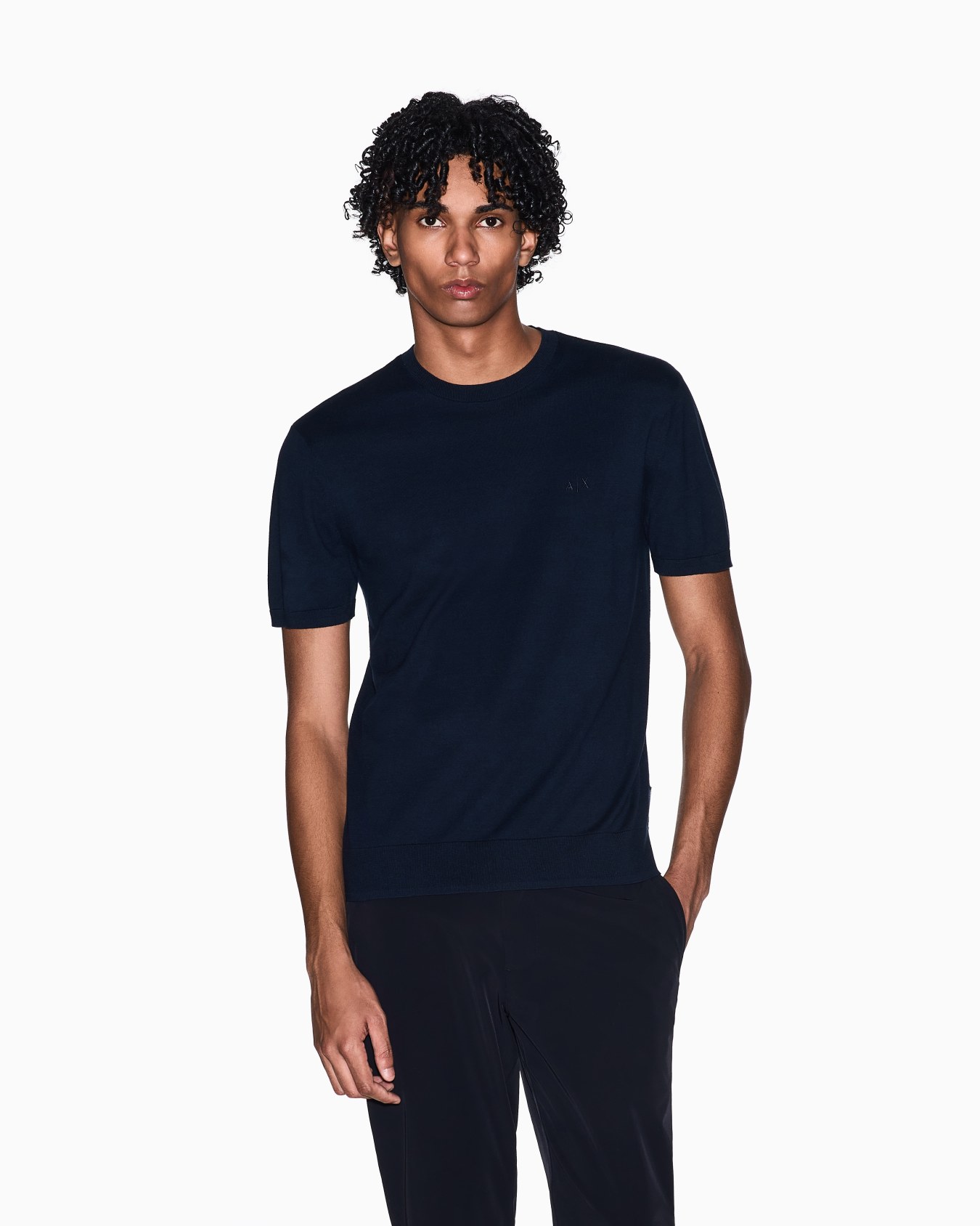 Cotton Knit Top with Cut-out Detail Slide 3