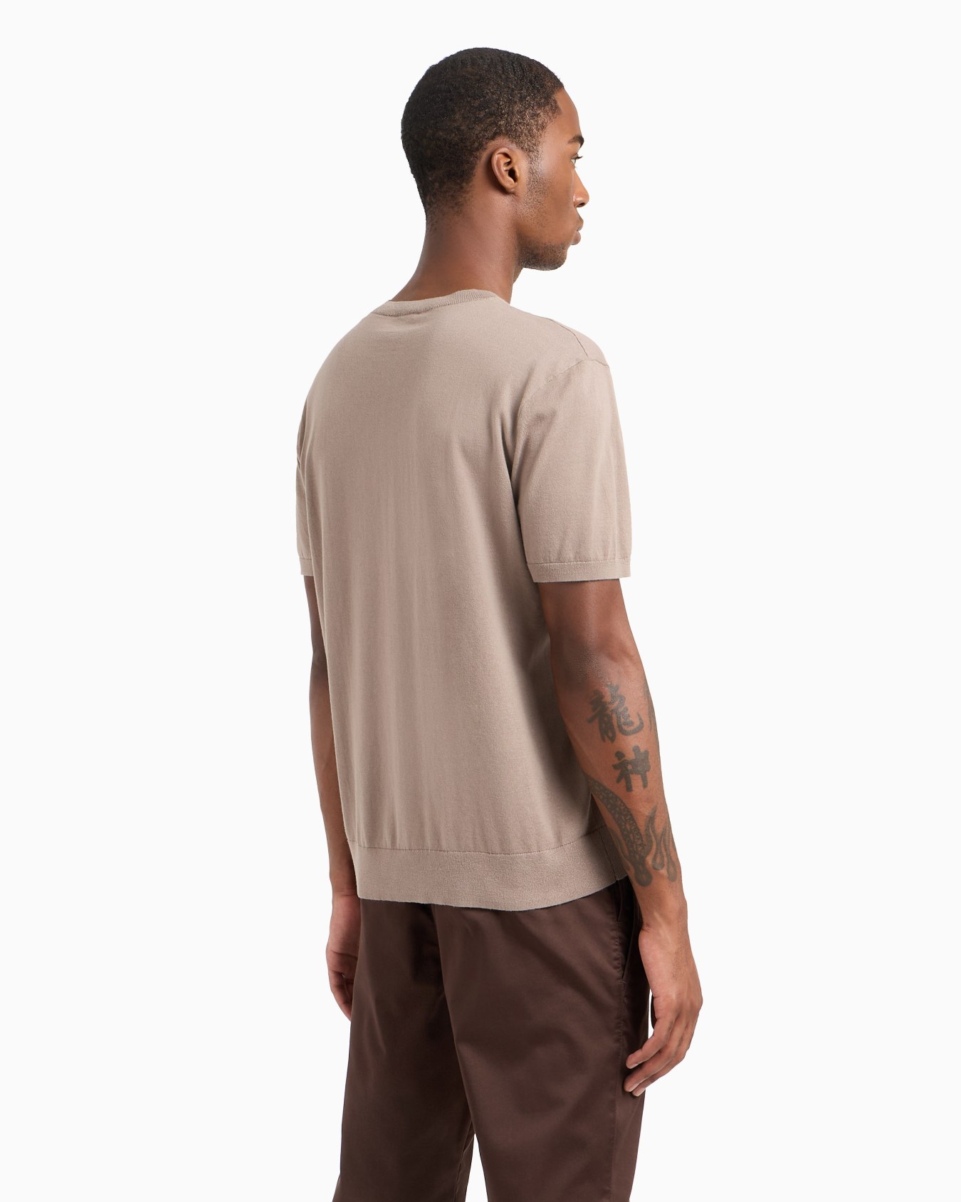 T-shirt in maglia di cotone organico  Slide 2