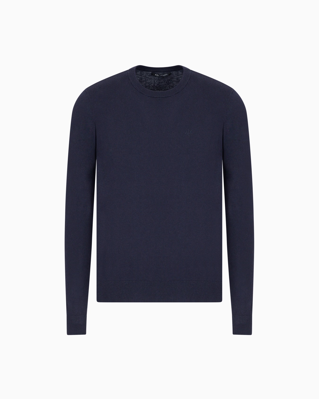 Basic crew neck sweater with embroidered logo Slide 0