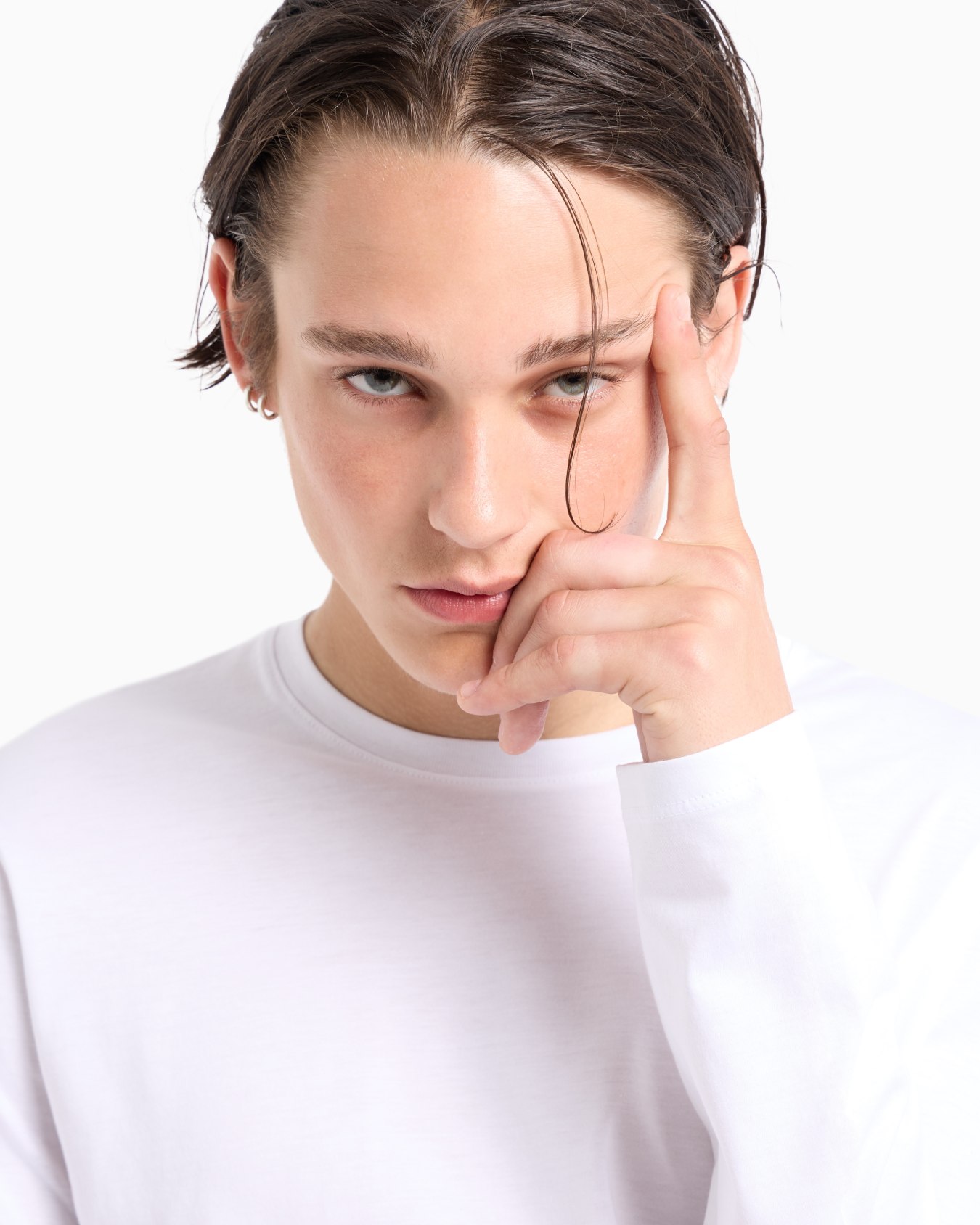 Pima Cotton Long Sleeve T-Shirt Slide 4