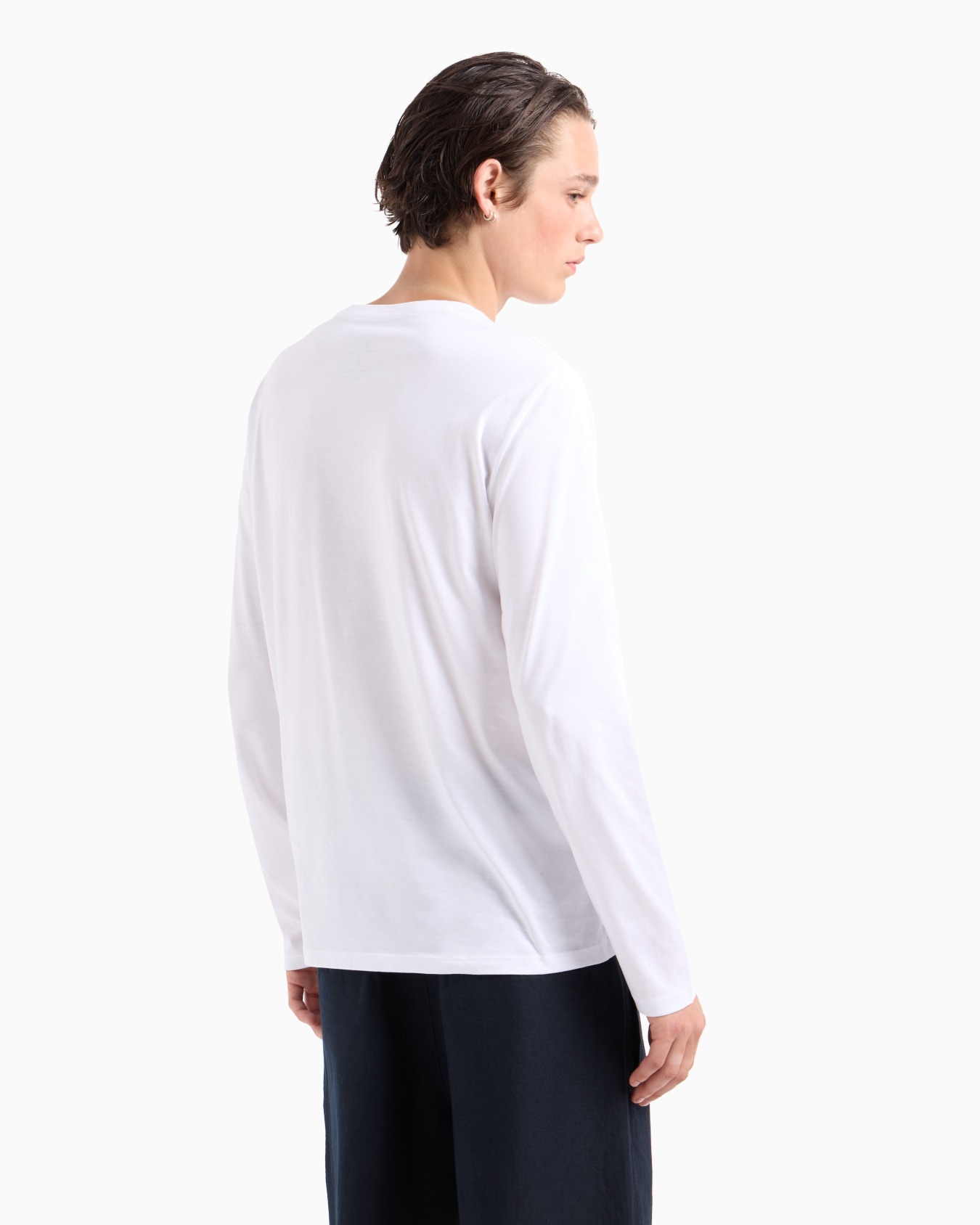 Pima Cotton Long Sleeve T-Shirt Slide 2