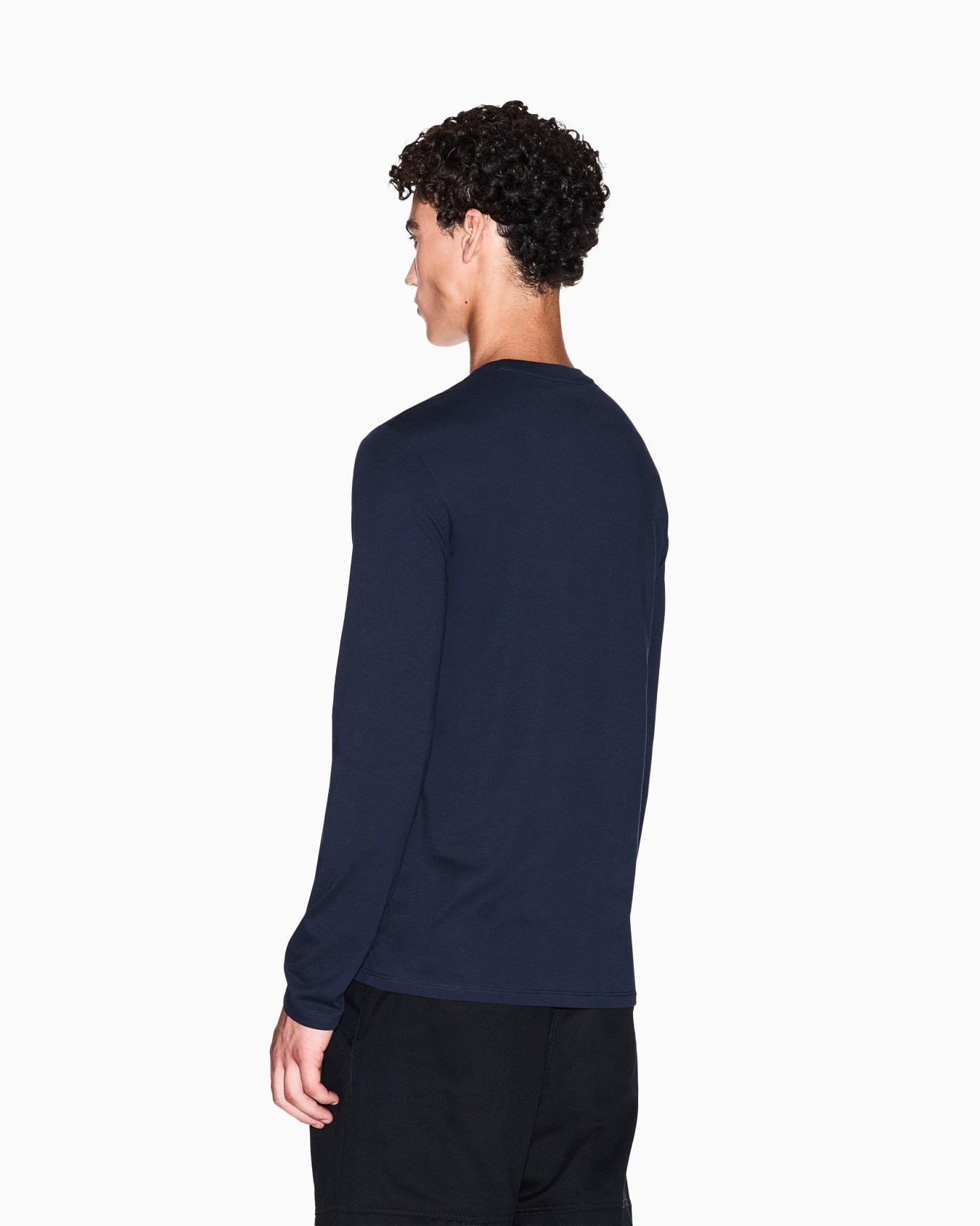 T-shirt in cotone Pima a maniche lunghe Slide 2