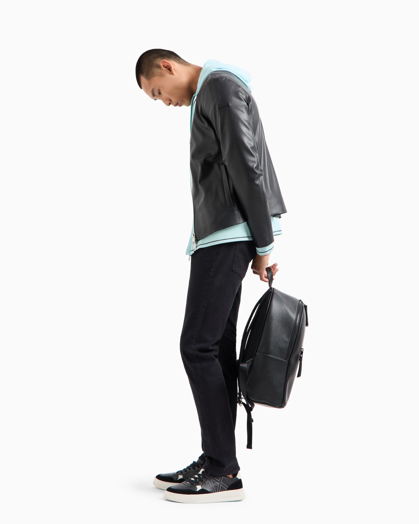 Stretch fabric zip-up sweatshirt Slide 3