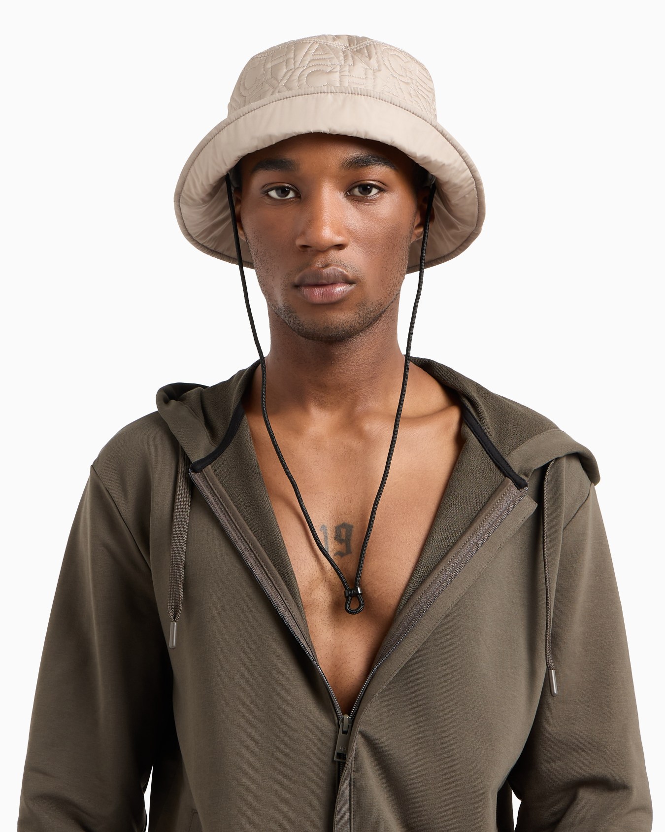 Sudadera básica con capucha y cremallera de felpa francesa elástica Diapositiva 4