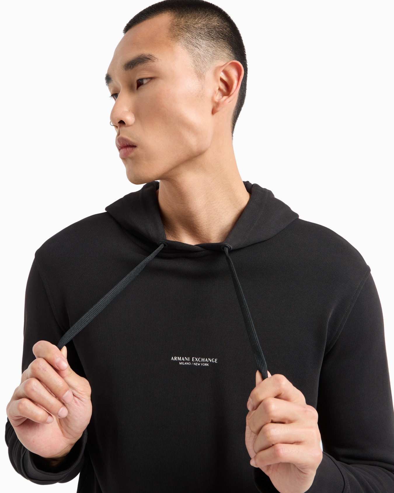 French Terry Cotton Hoodie with Logo Slide 4