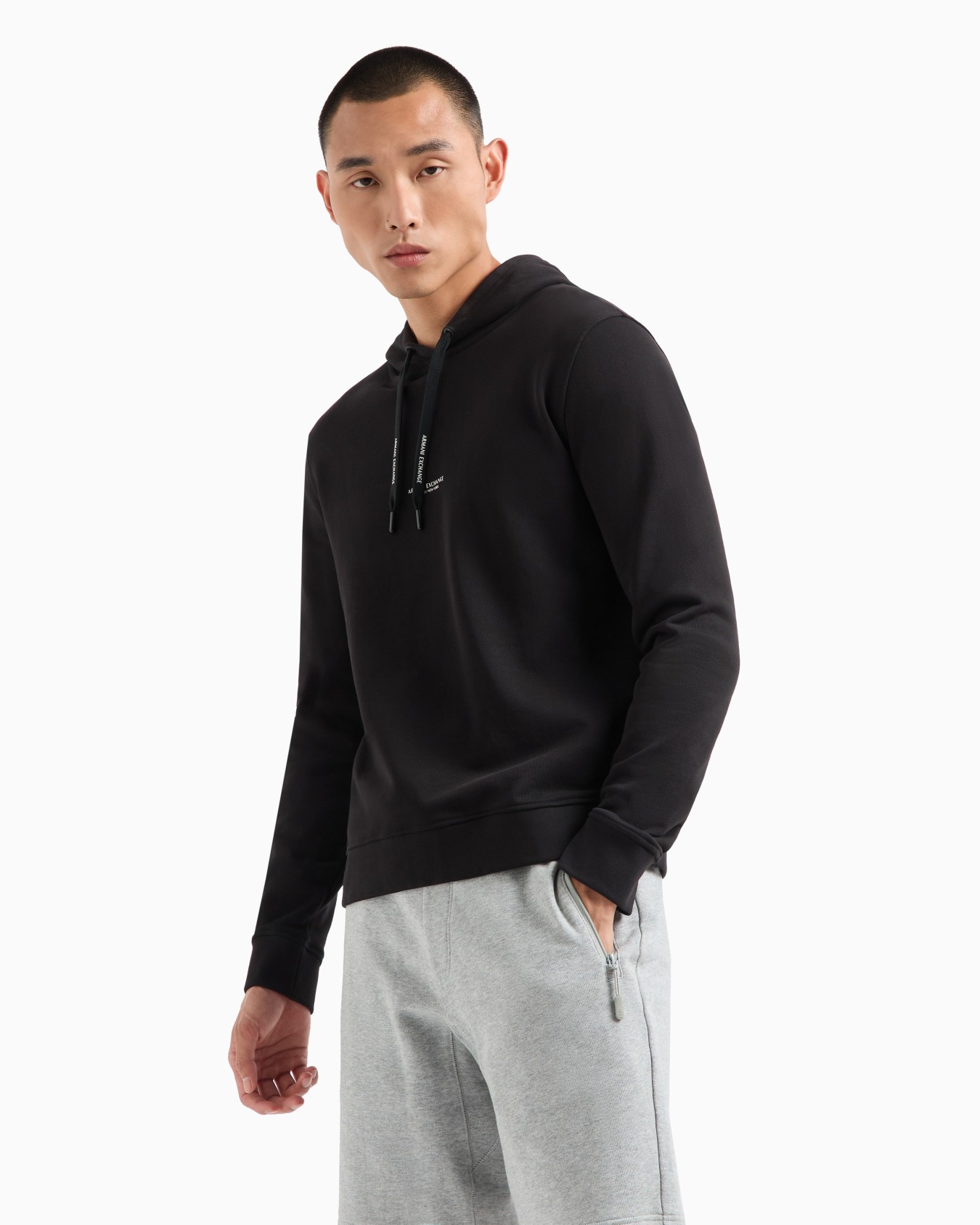 French Terry Cotton Hoodie with Logo Slide 3