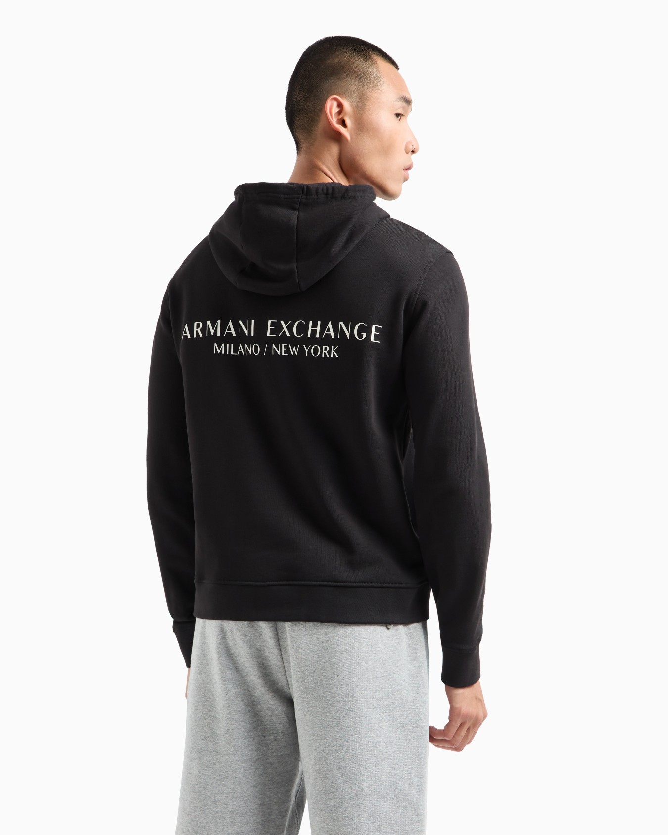 French Terry Cotton Hoodie with Logo Slide 2