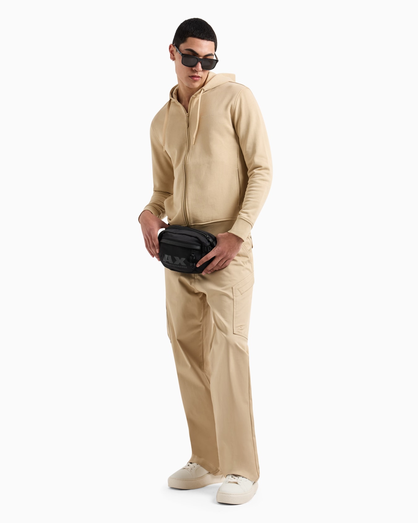 Stretch fabric zip-up sweatshirt Diapositiva 3