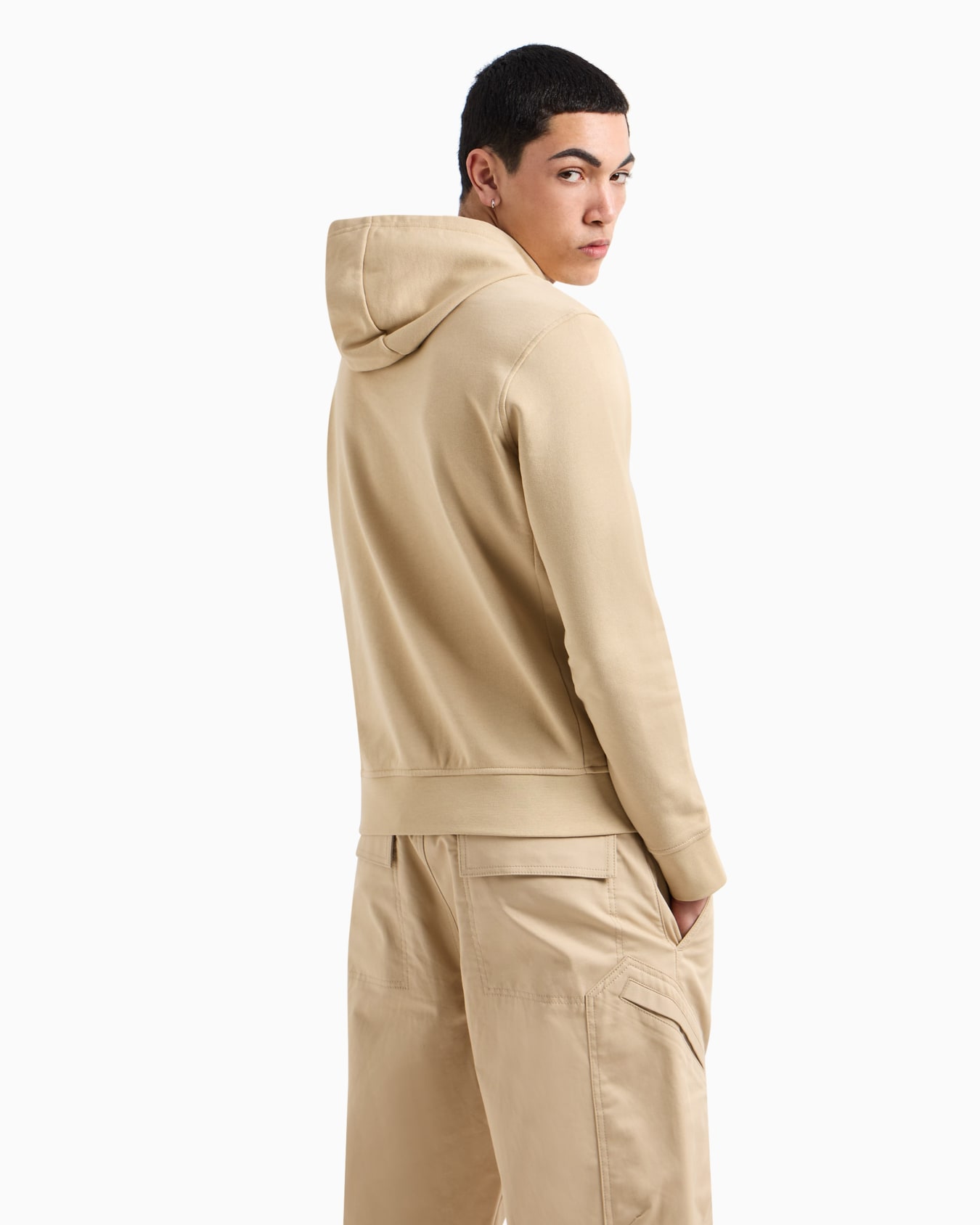 Stretch fabric zip-up sweatshirt Diapositiva 2