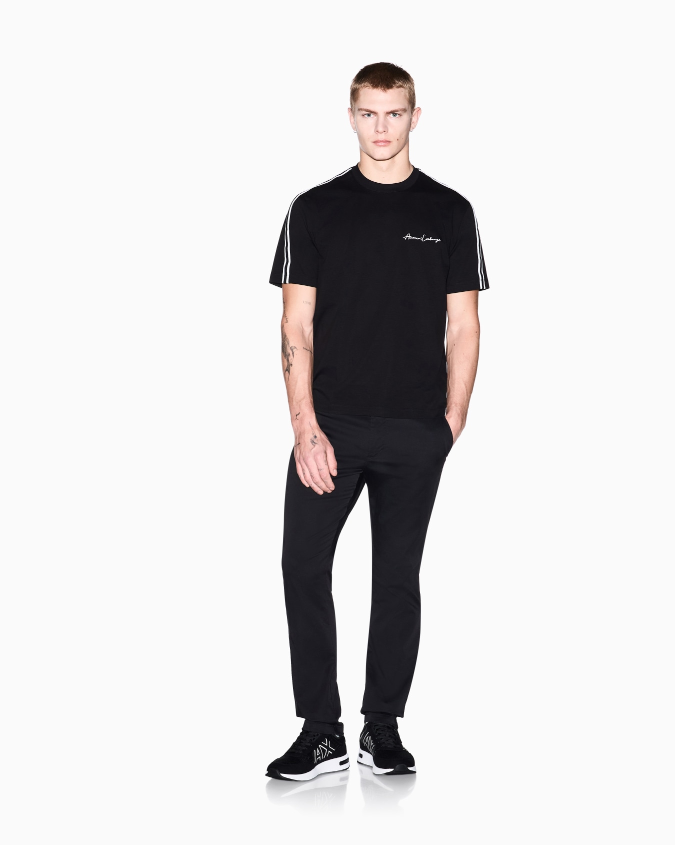 Pantaloni chino in popeline di cotone Slide 1