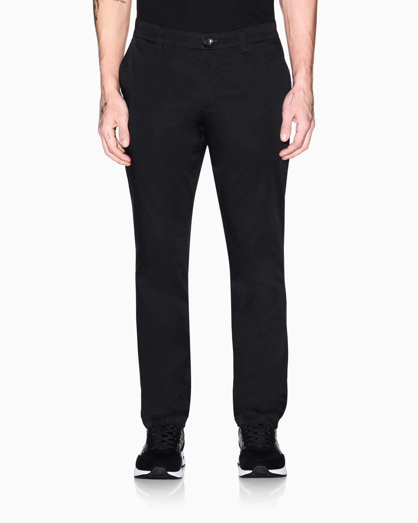 Pantaloni chino in popeline di cotone Slide 3