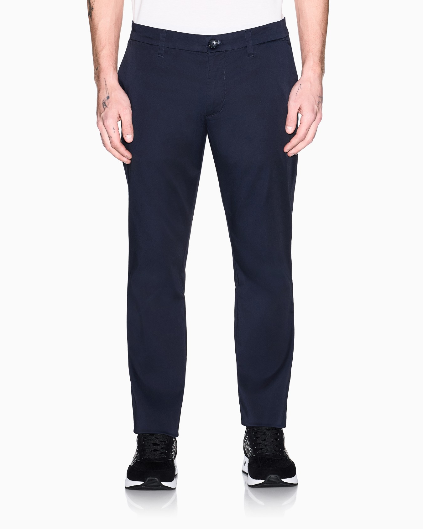 Pantaloni chino in popeline di cotone Slide 3