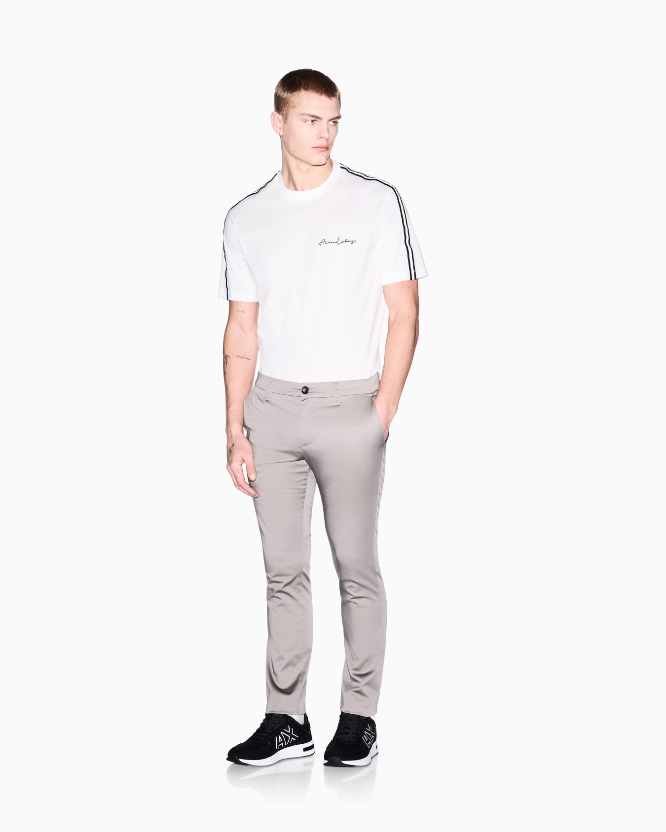 Pantalon chino en popeline de coton Diapositive 1