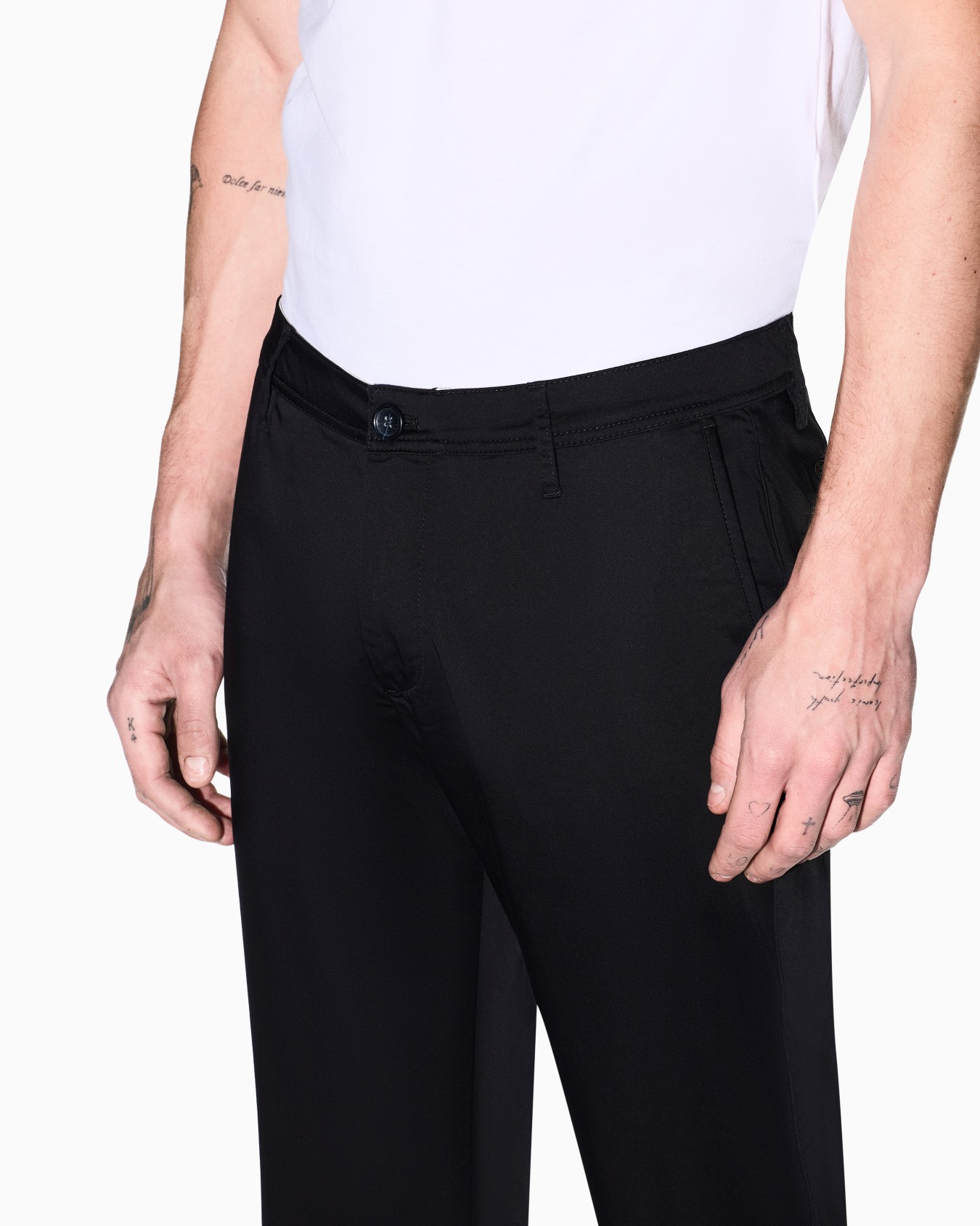 Regular fit gabardine trousers Slide 5