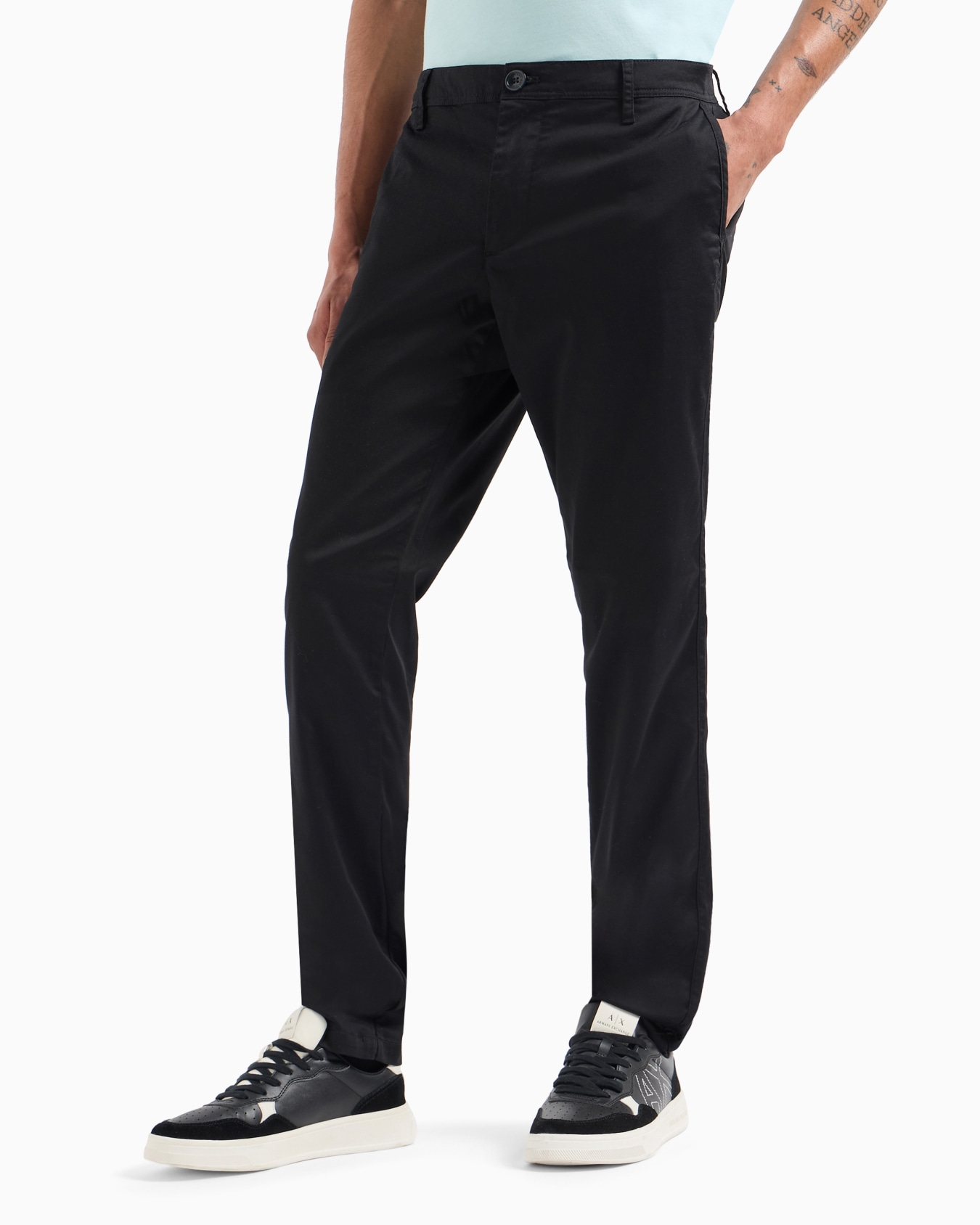 Regular fit gabardine trousers Slide 3