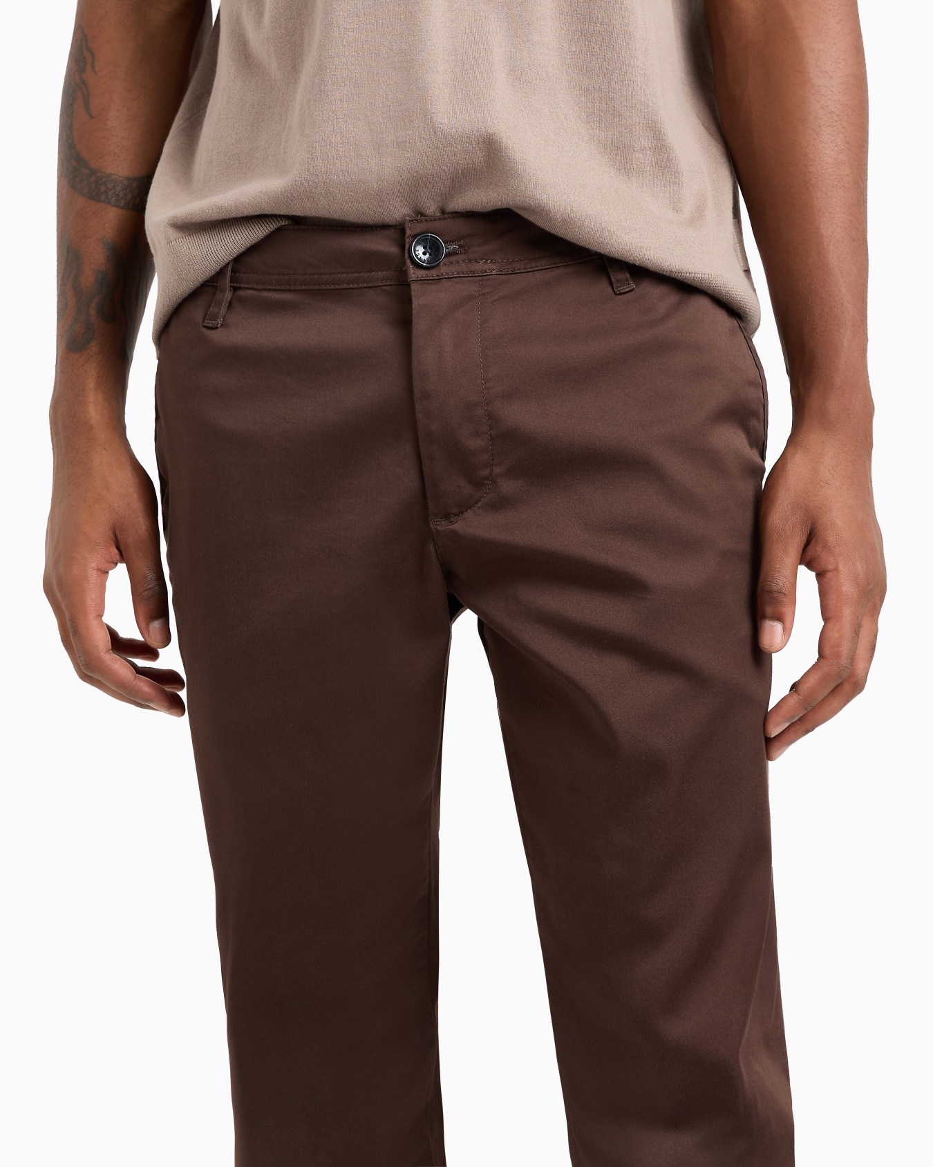 Regular fit gabardine trousers Slide 4