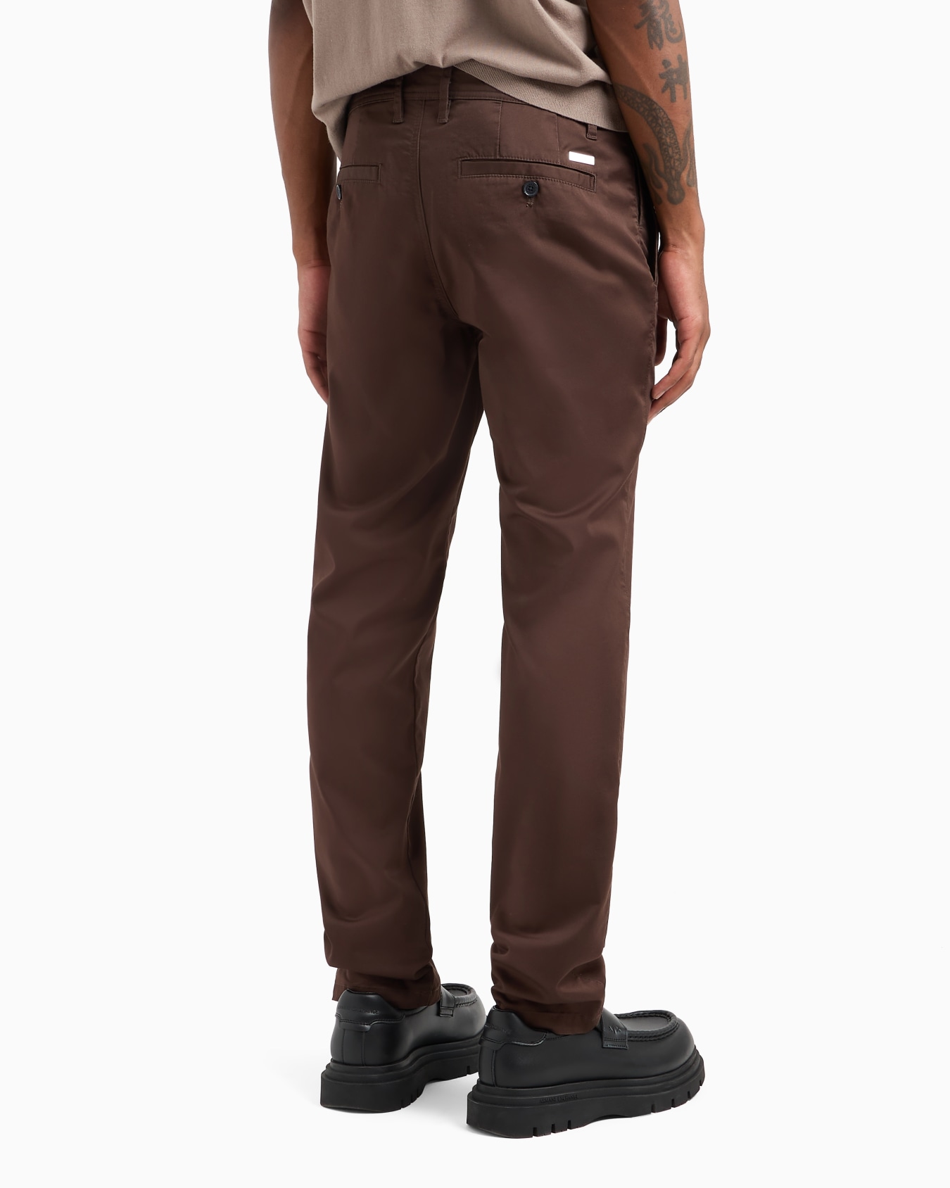 Regular fit gabardine trousers Slide 2