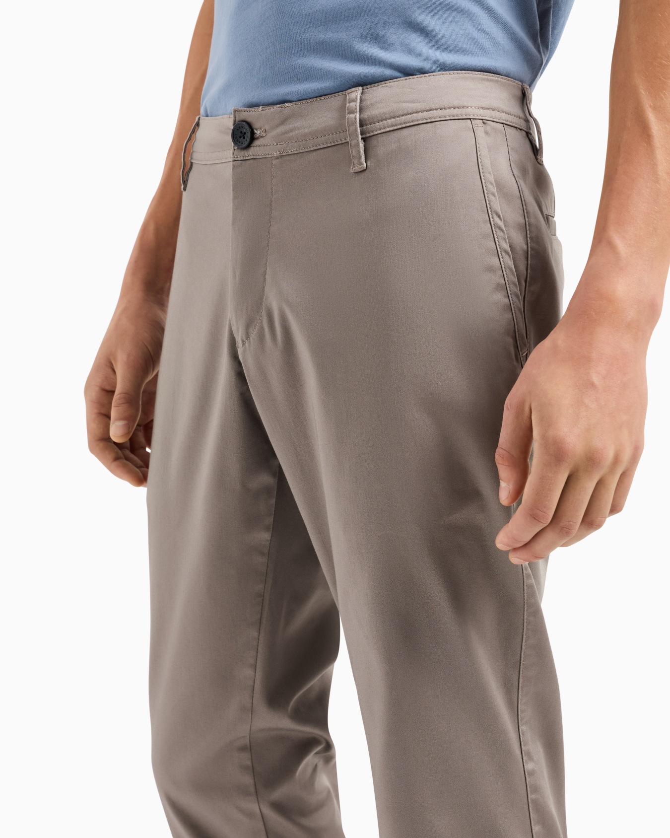 Regular fit gabardine trousers Slide 4