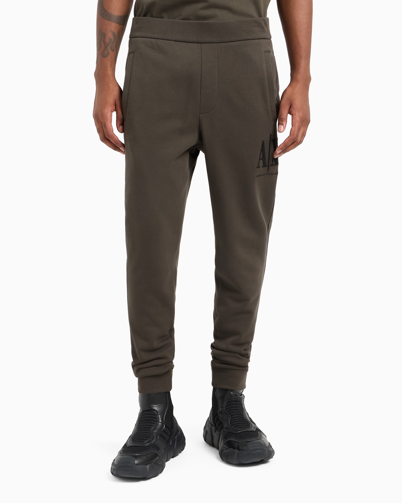 Soft yarn jogger pants with logo Slide 1