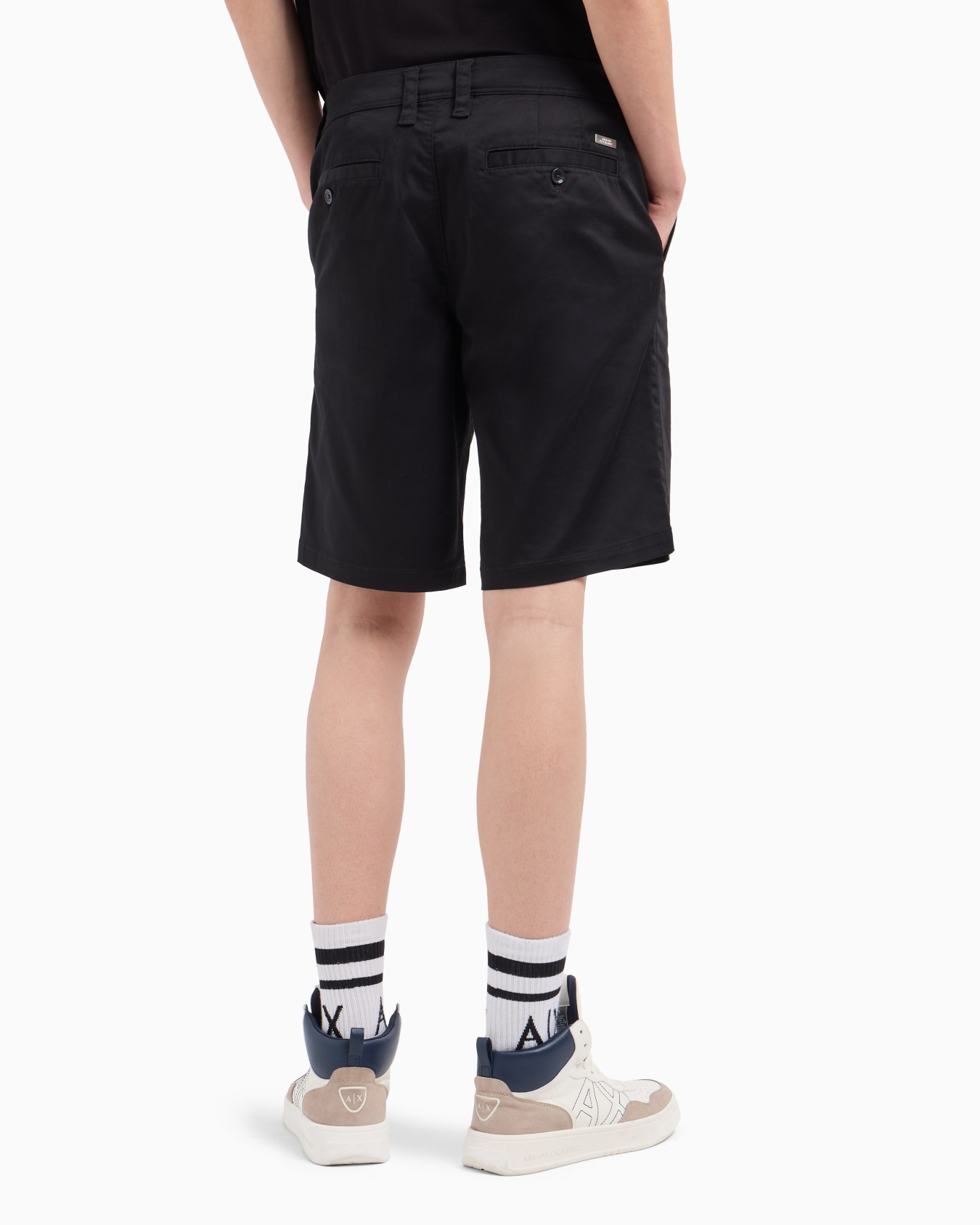 Bermuda shorts in satin stretch fabric Slide 2