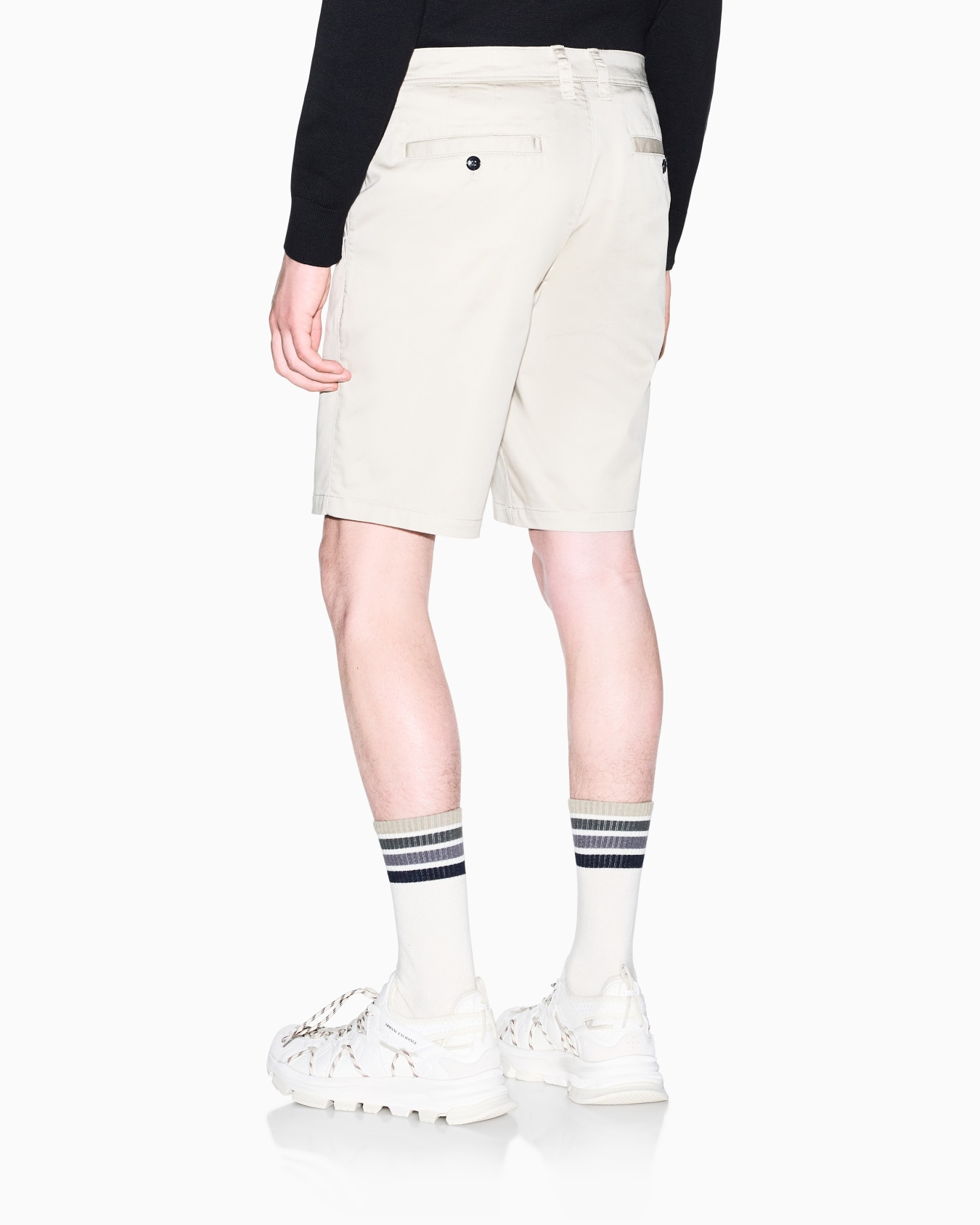 Bermuda shorts in stretch cotton satin Slide 3
