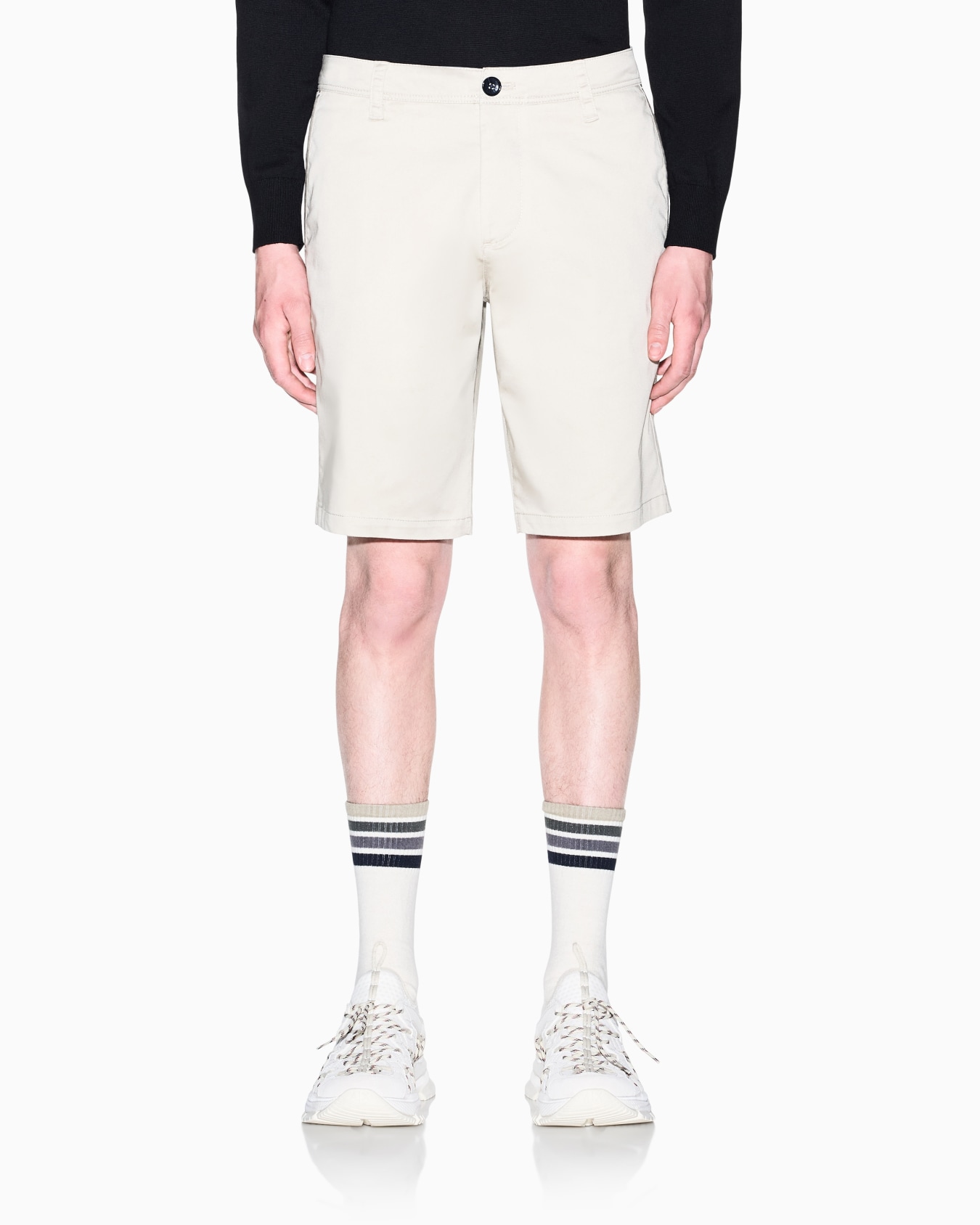 Bermuda shorts in stretch cotton satin Slide 2
