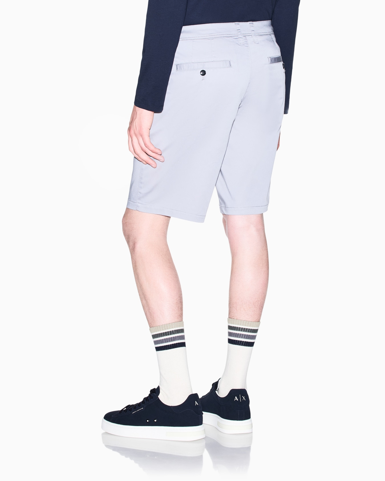 Bermuda shorts in stretch cotton satin Slide 3
