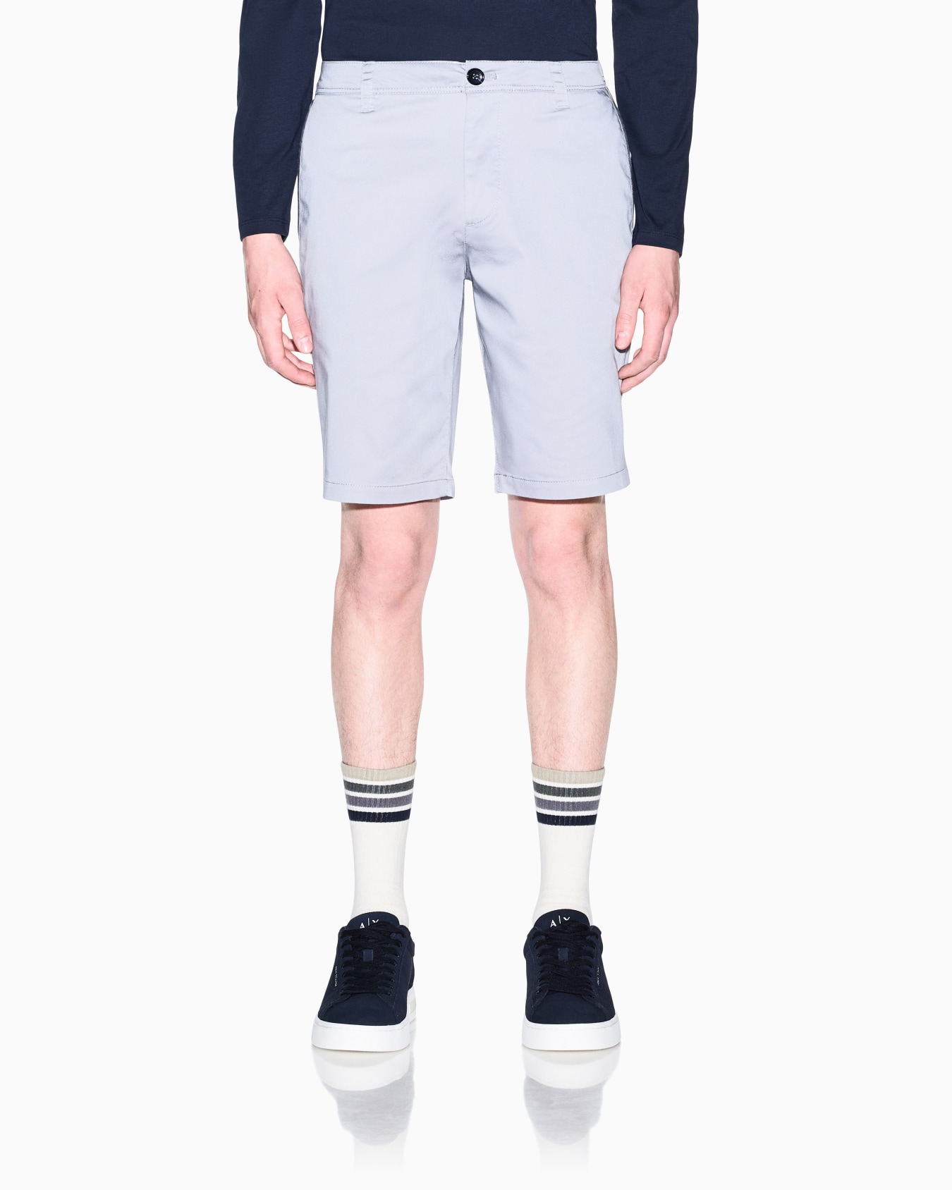 Bermuda shorts in stretch cotton satin Slide 2