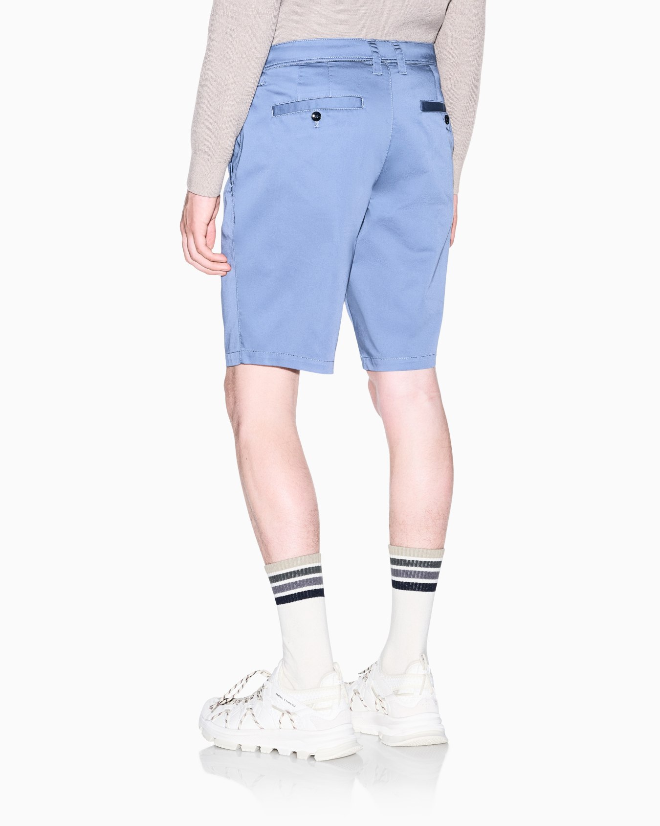 Bermuda shorts in stretch cotton satin Slide 3