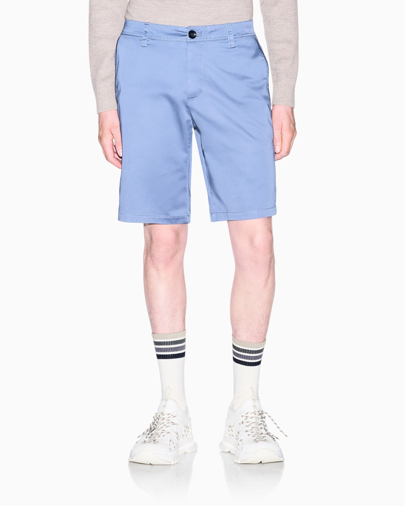 Bermuda shorts in stretch cotton satin Slide 2