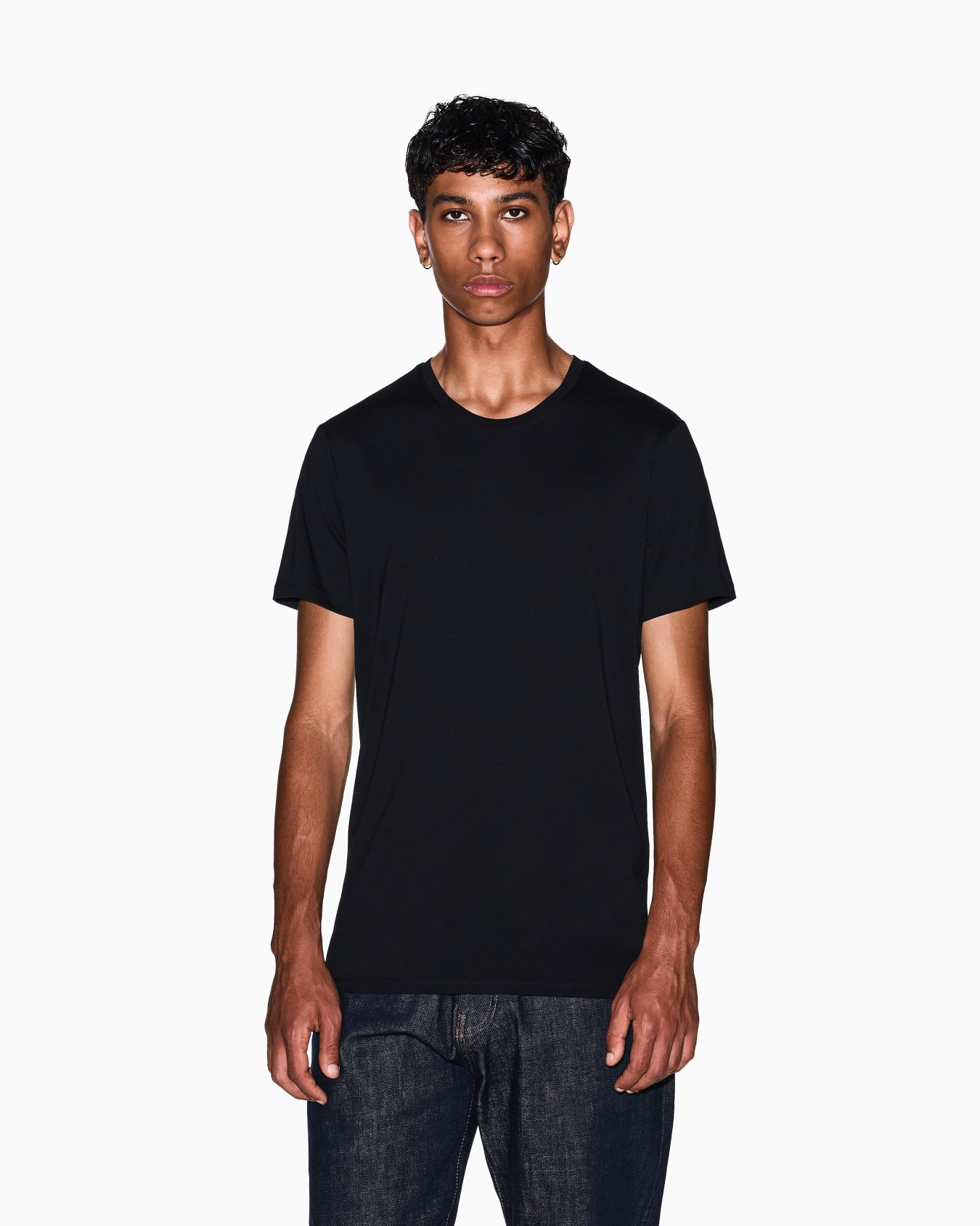 T-shirt in Jersey di Cotone Pima slim fit Slide 3