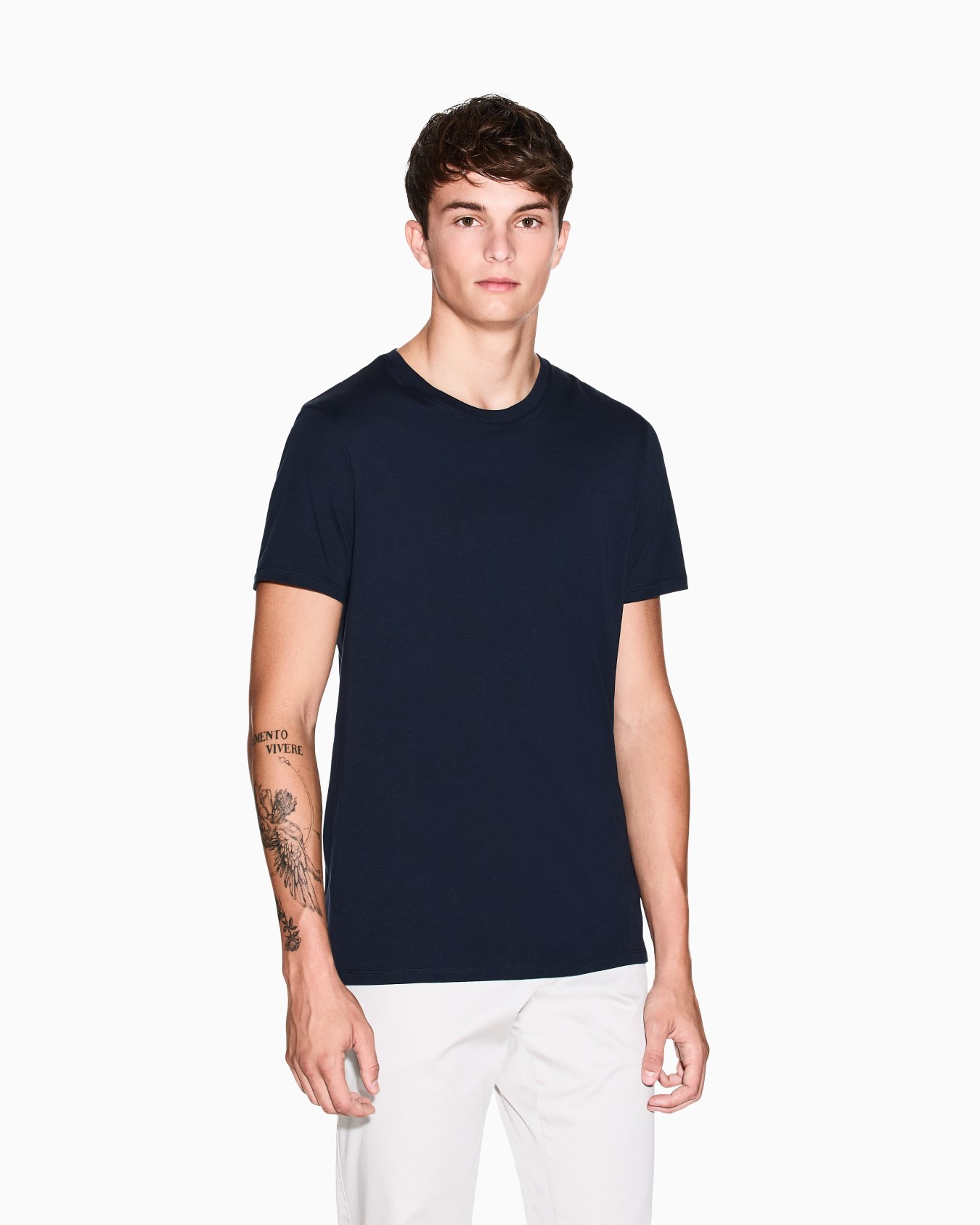 Slim fit Pima cotton T-shirt Slide 3