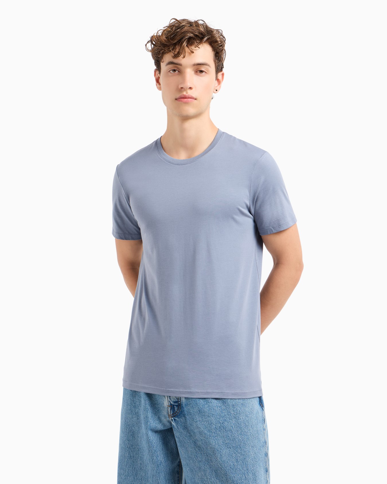 Camiseta slim fit de algodón Pima Diapositiva 1