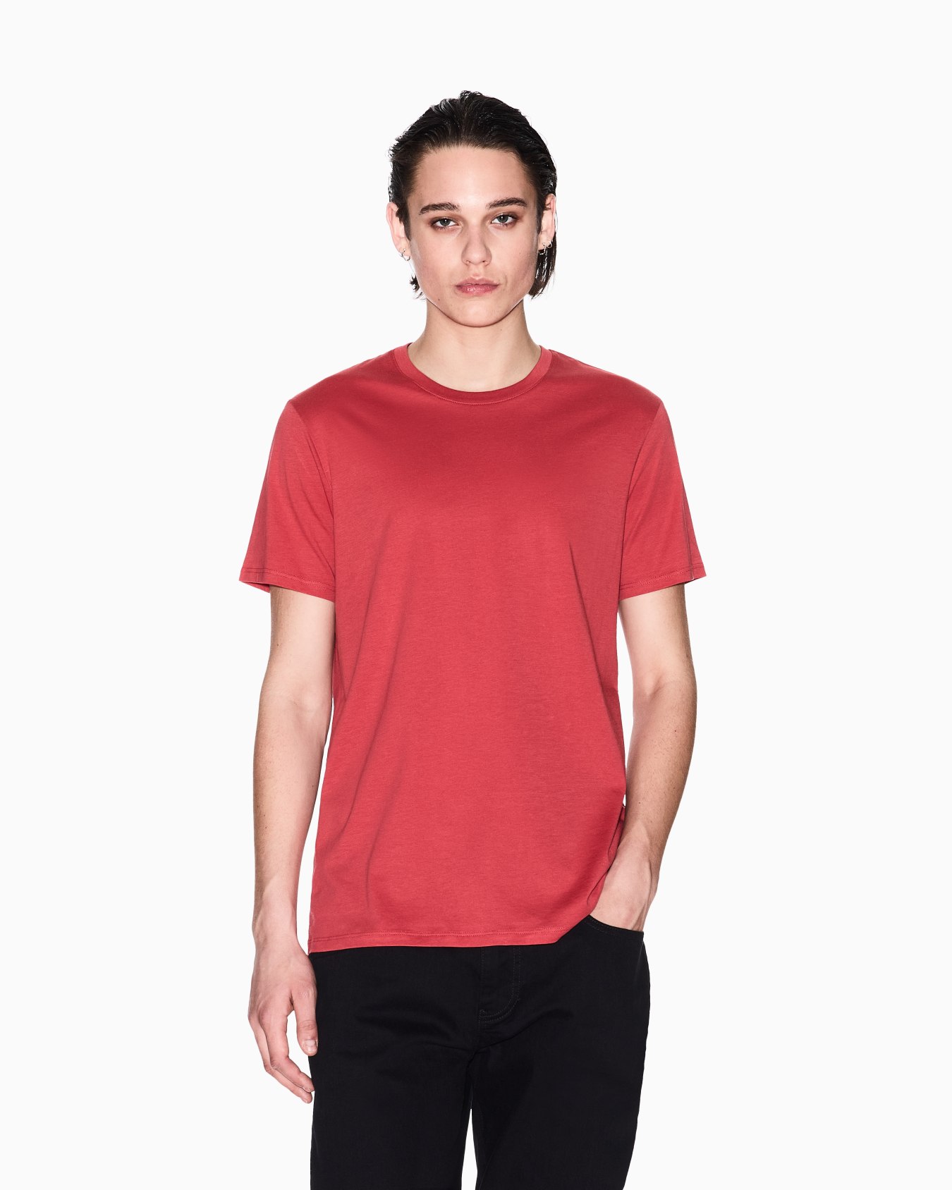 Slim fit Pima cotton T-shirt Slide 3
