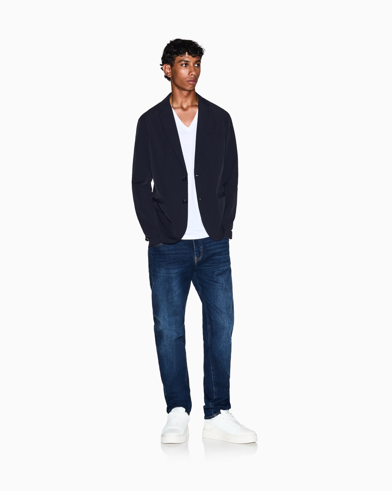Slim fit T-shirt in Pima cotton jersey Slide 1