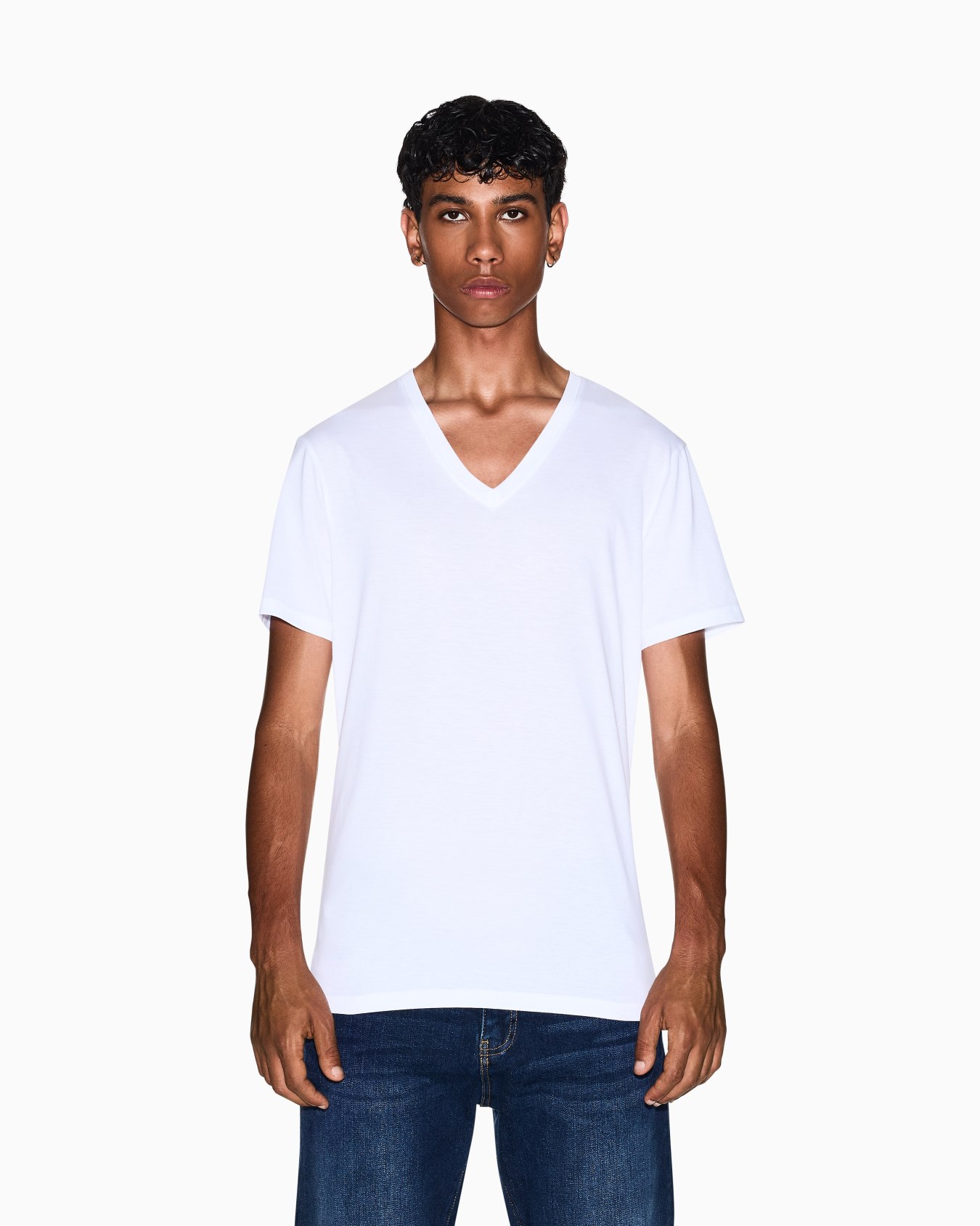 Slim fit T-shirt in Pima cotton jersey Slide 3