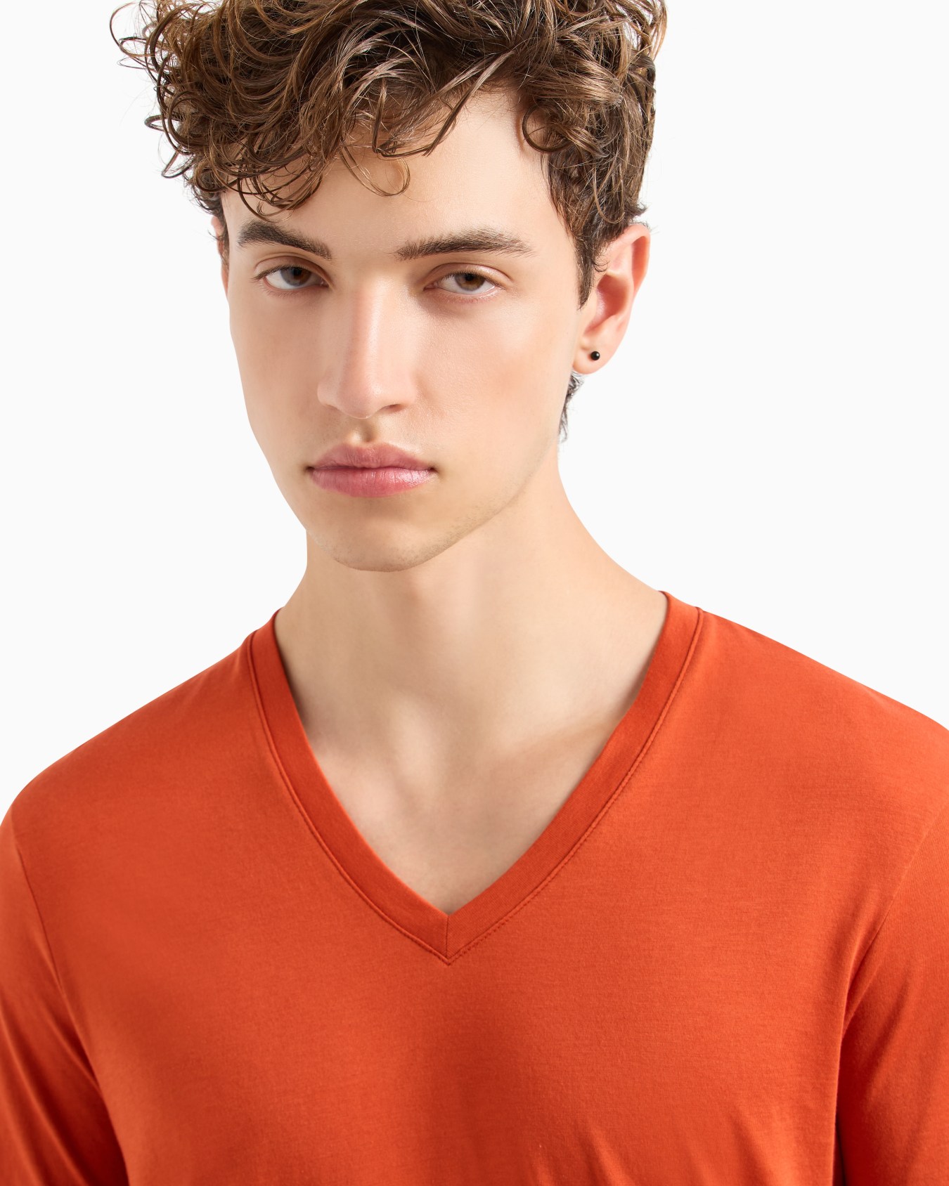 Slim fit T-shirt in Pima cotton jersey Slide 4