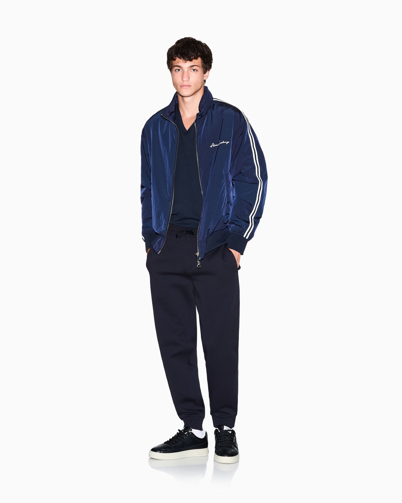 Slim fit T-shirt in Pima cotton jersey Slide 1