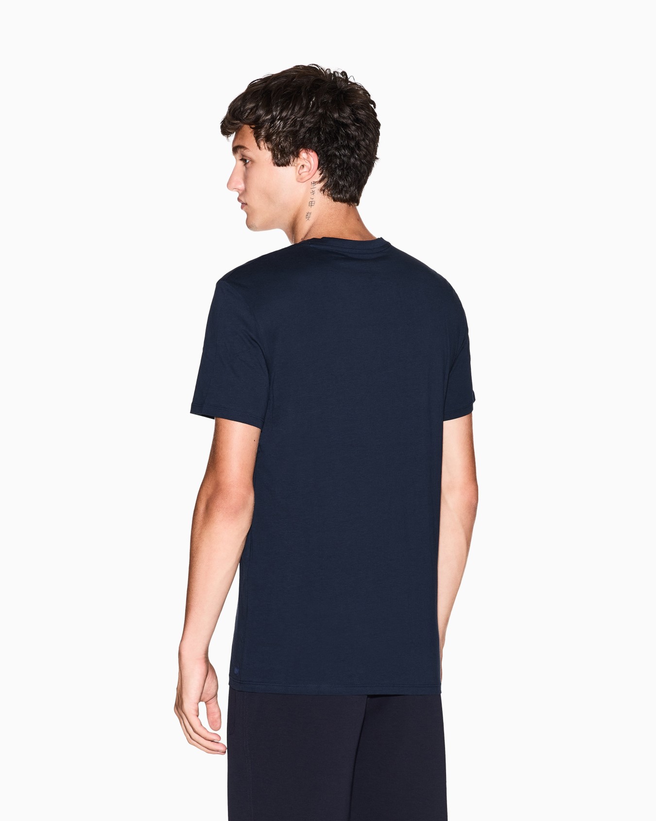 T-shirt slim fit en jersey de coton Pima Diapositive 2