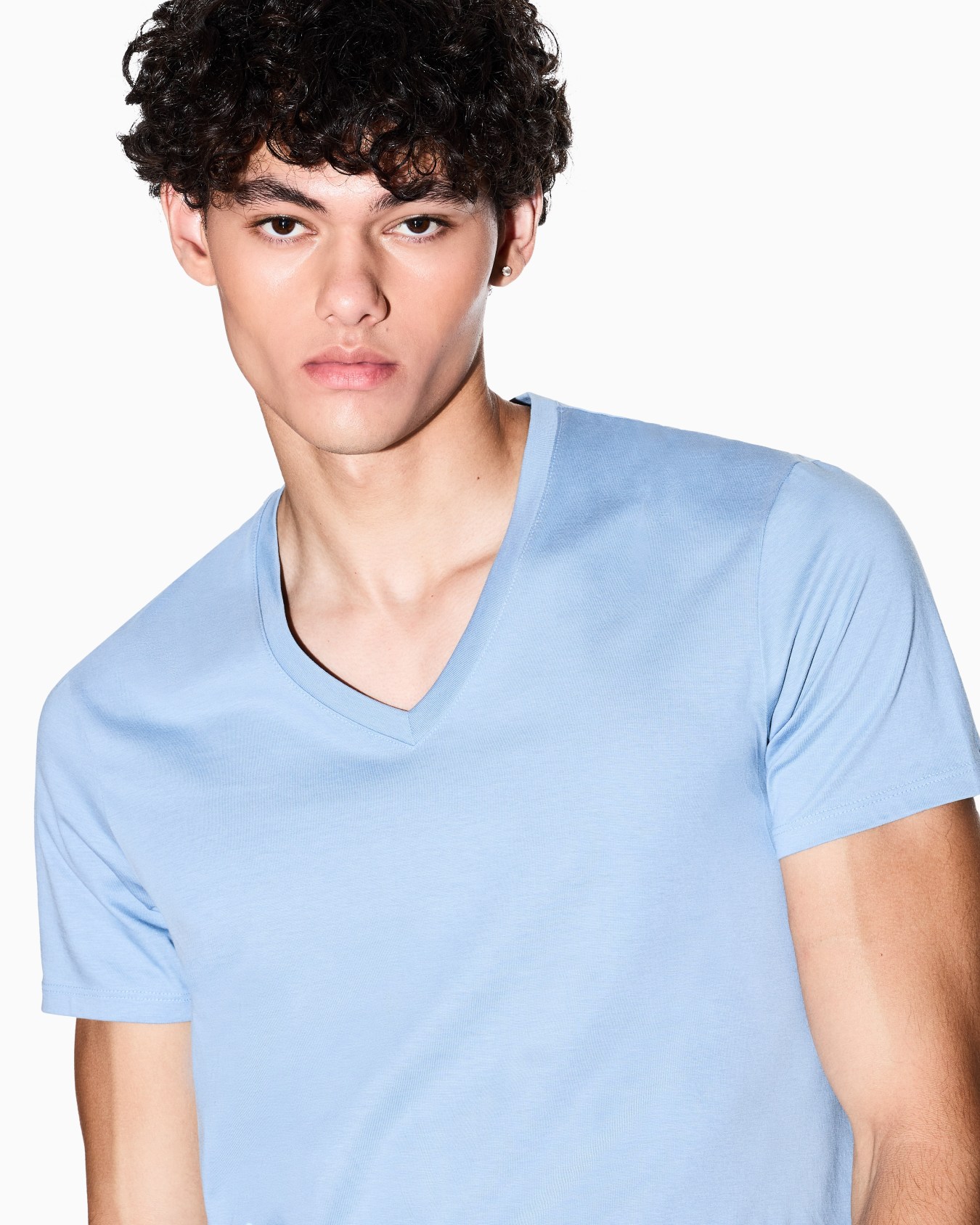 Slim fit T-shirt in Pima cotton jersey Diapositiva 4