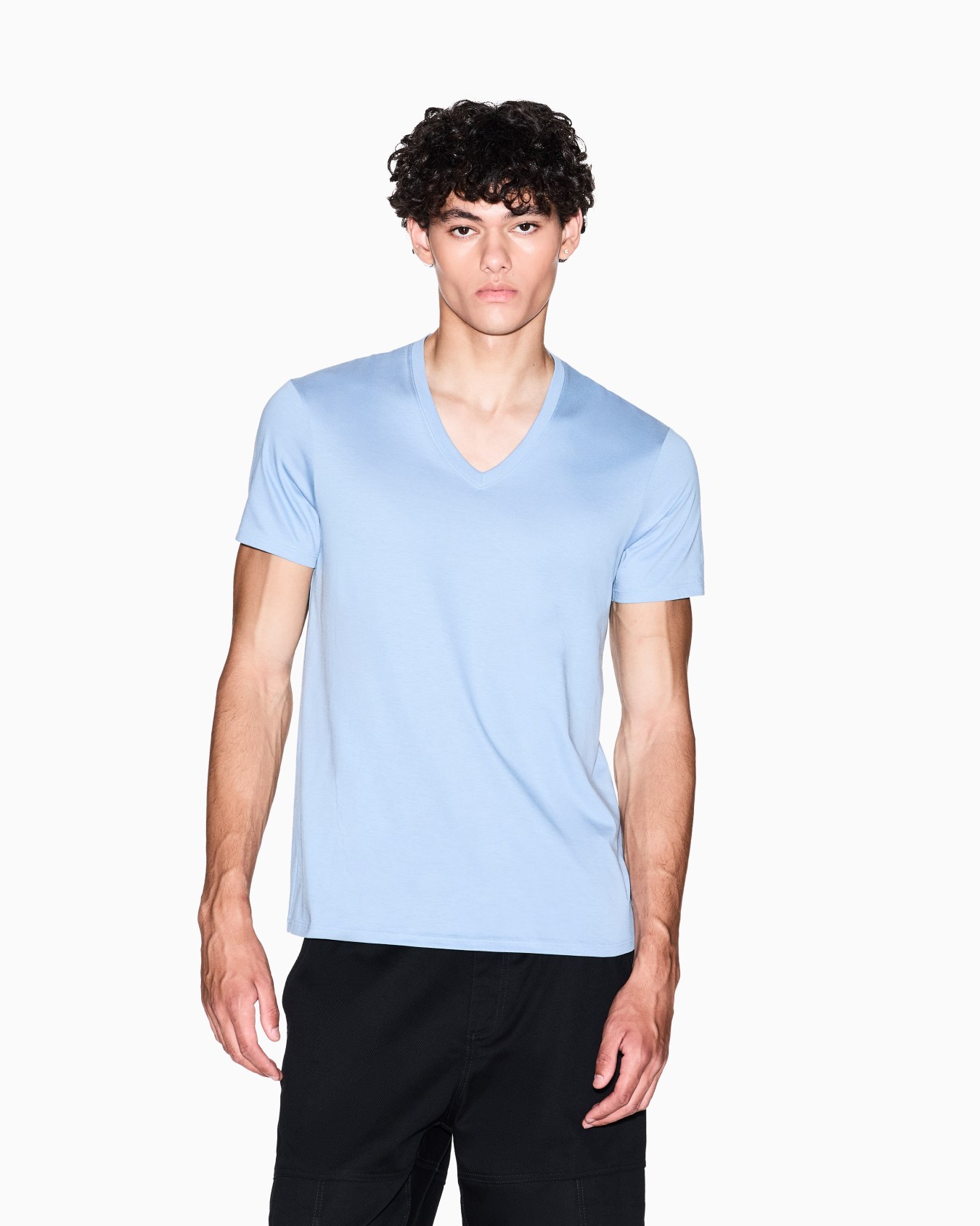 Slim fit T-shirt in Pima cotton jersey Diapositiva 3