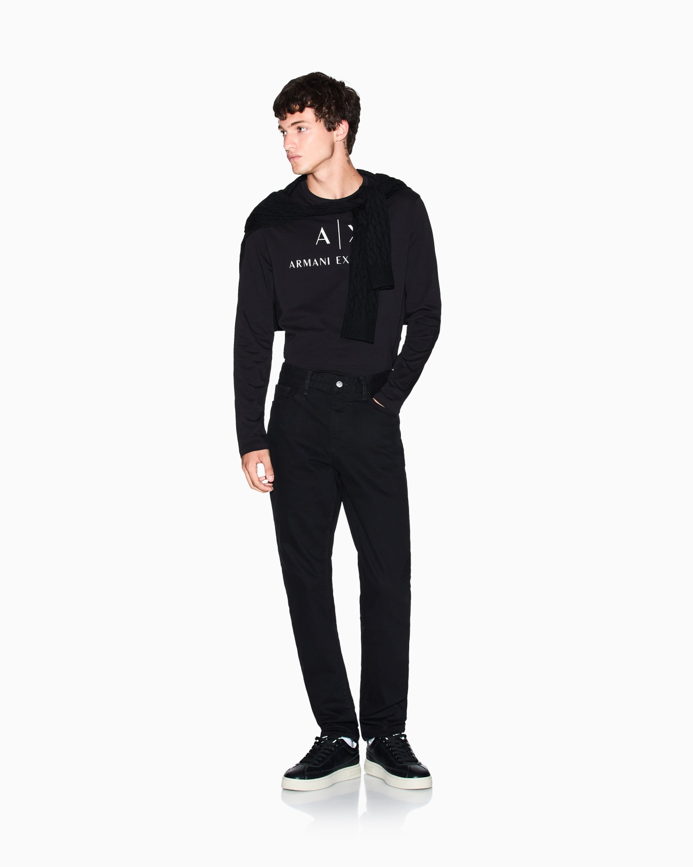 Long sleeve T-shirt with logo prints Slide 1